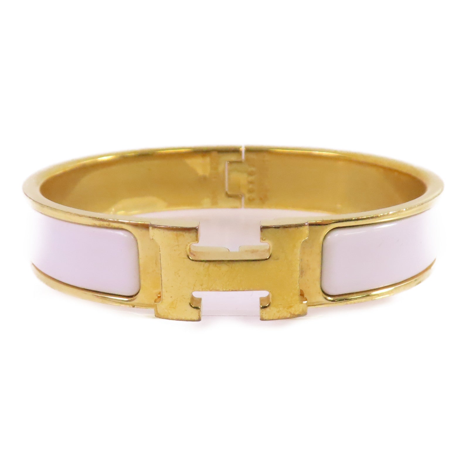 HERMES 金屬/琺瑯Clic-H Bracelet金扣手鏈