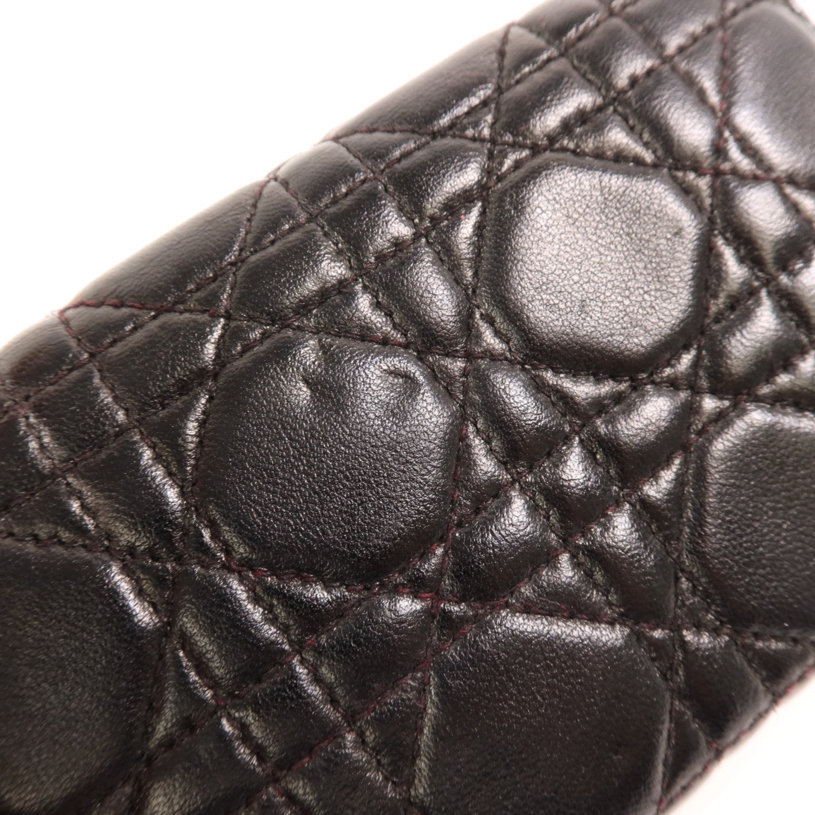 Dior 羊皮皮革Long Wallet銀扣長錢包