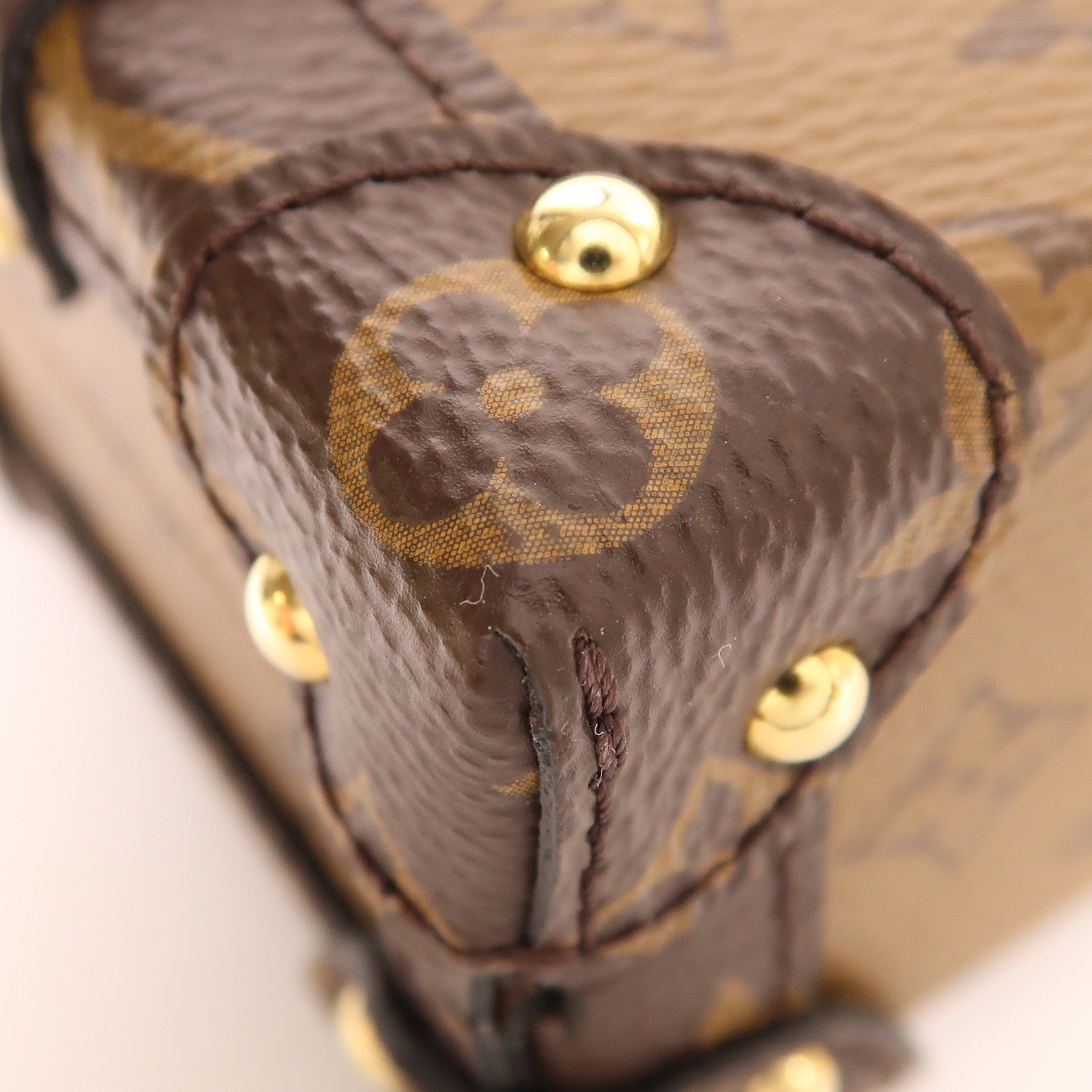 LOUIS VUITTON【激減優惠】 Monogram Reverse Petite Malle金扣肩背袋