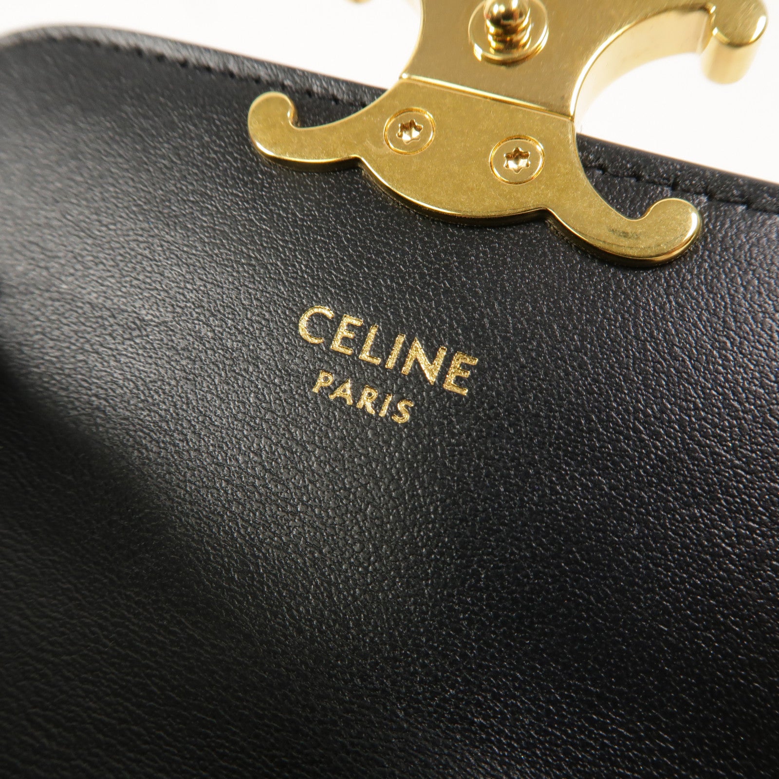 CELINE 牛皮皮革Triomphe Card Holder卡片套