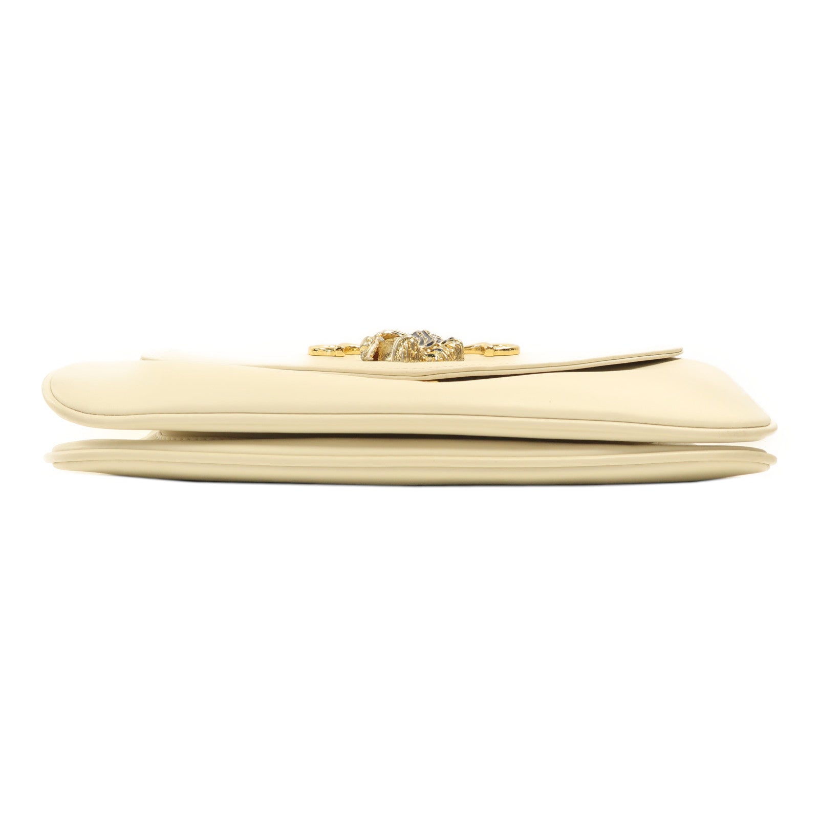 GUCCI 牛皮皮革Rajah Medium金扣鏈帶肩背袋白色