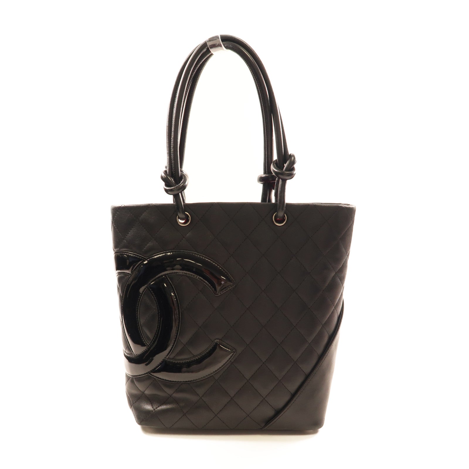 CHANEL 牛皮皮革Cambon Line Tote Bag銀扣手挽袋