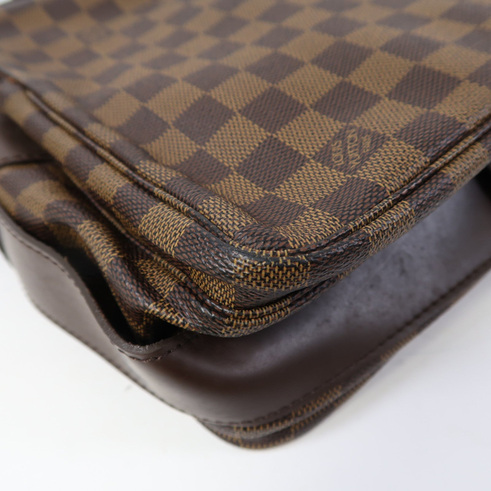 LOUIS VUITTON Damier Naviglio金扣肩背袋啡色