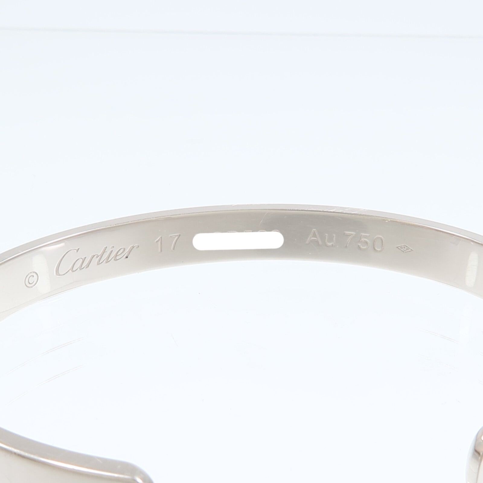 CARTIER 18K白金Love Bangle Open手鐲