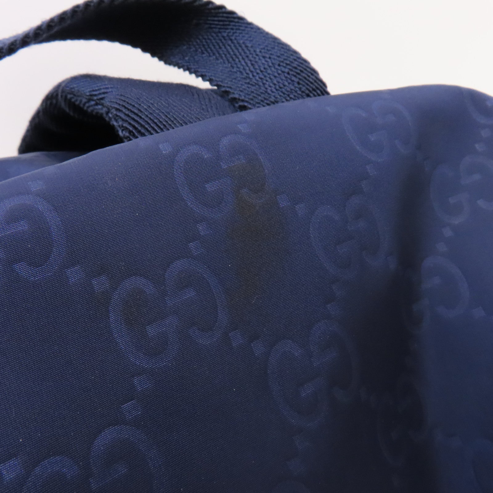GUCCI 尼龍Rucksack銀扣背包藍色