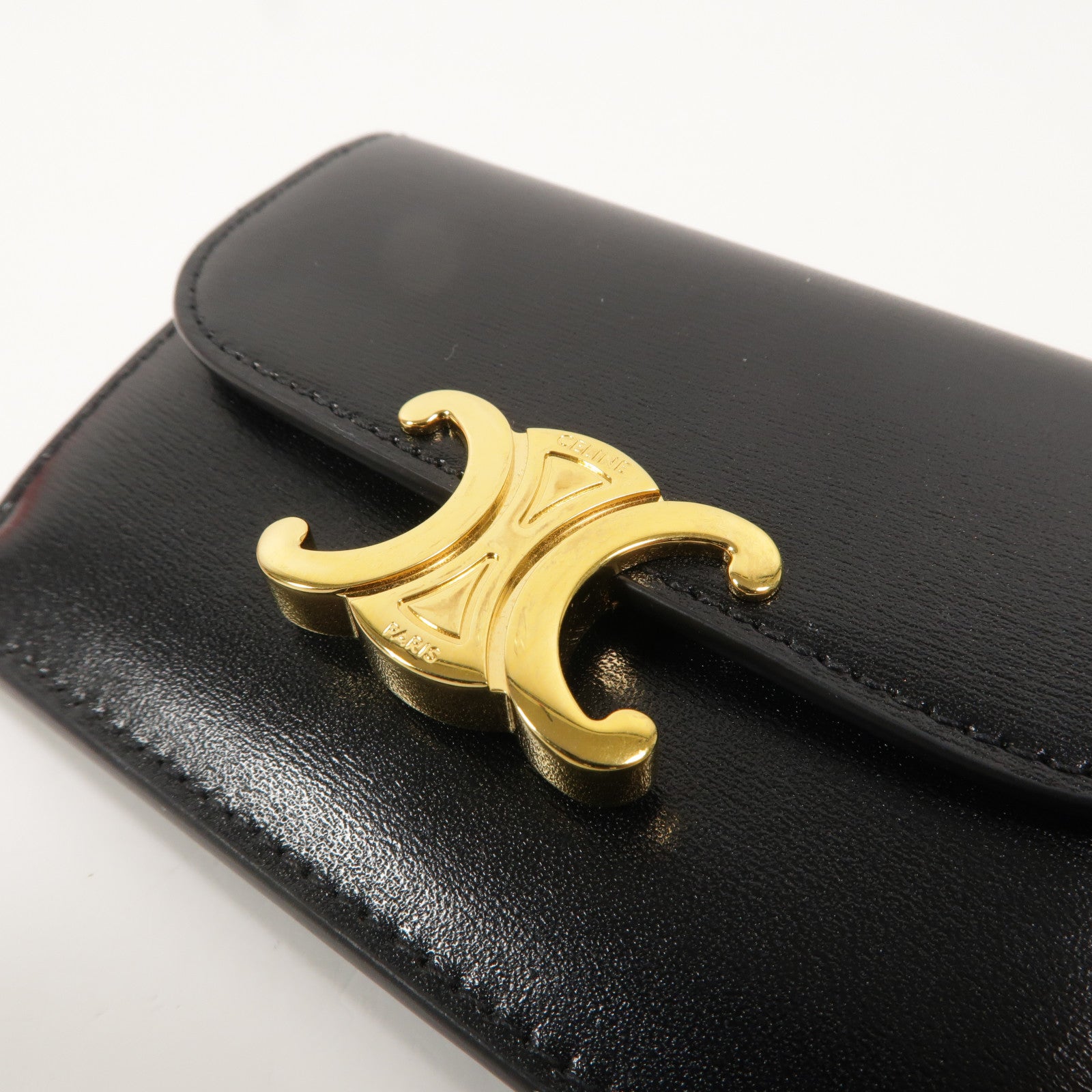 CELINE 牛皮皮革Triomphe Card Holder卡片套