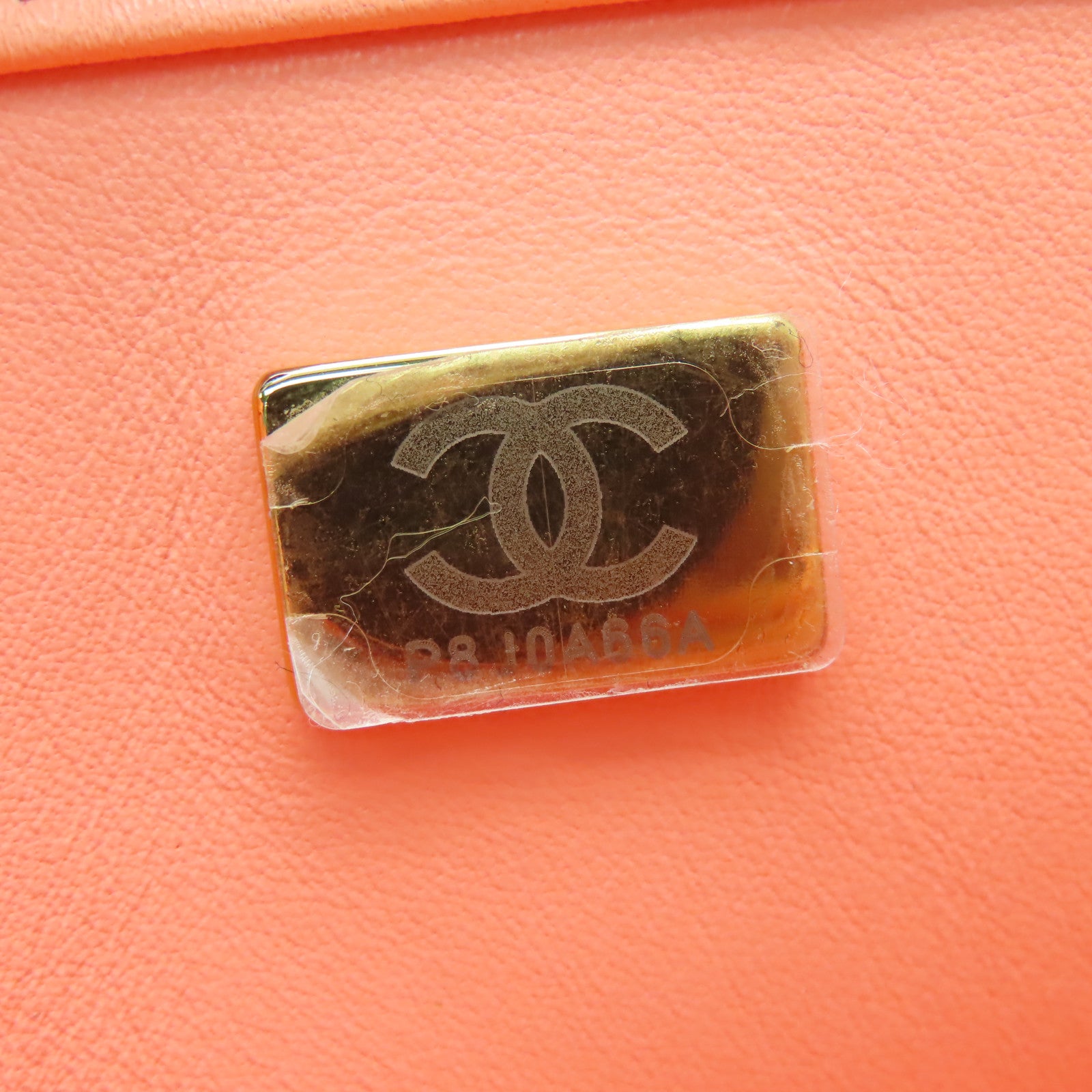 CHANEL 【激減優惠】菱格羊皮皮革Chain Shoulder金扣鏈帶肩背袋橙色