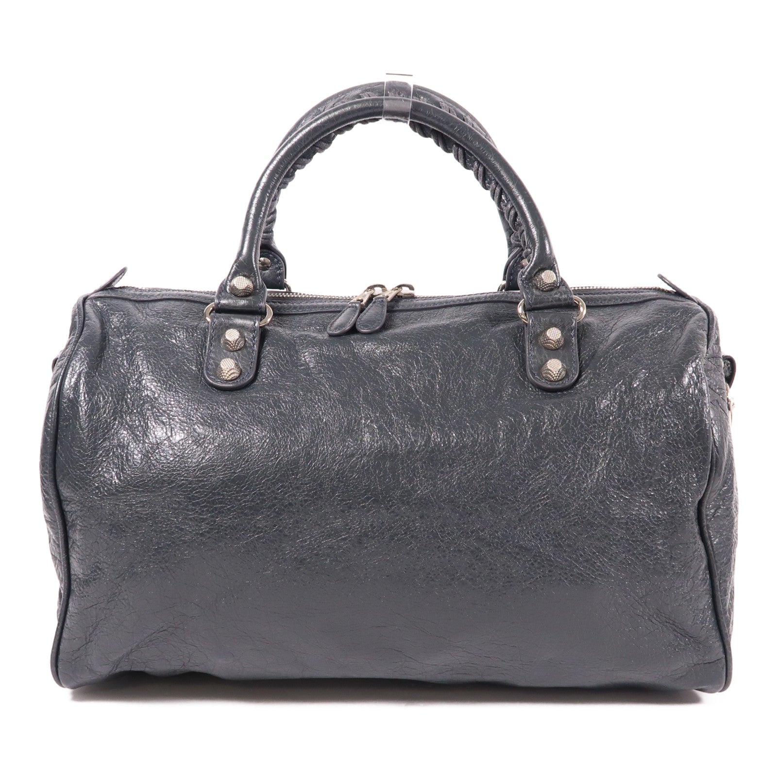 BALENCIAGA 牛皮皮革2 Way Shoulder銀扣手挽肩背兩用袋