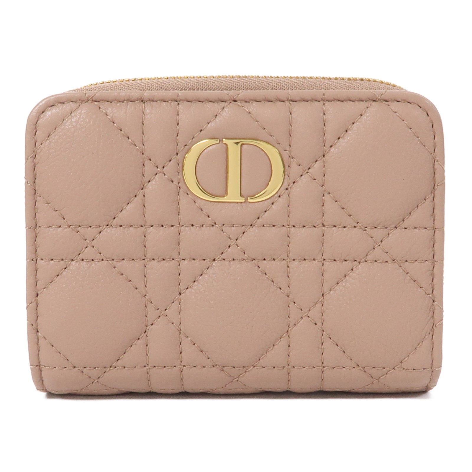 Dior 牛皮皮革Wallet金扣粉紅色