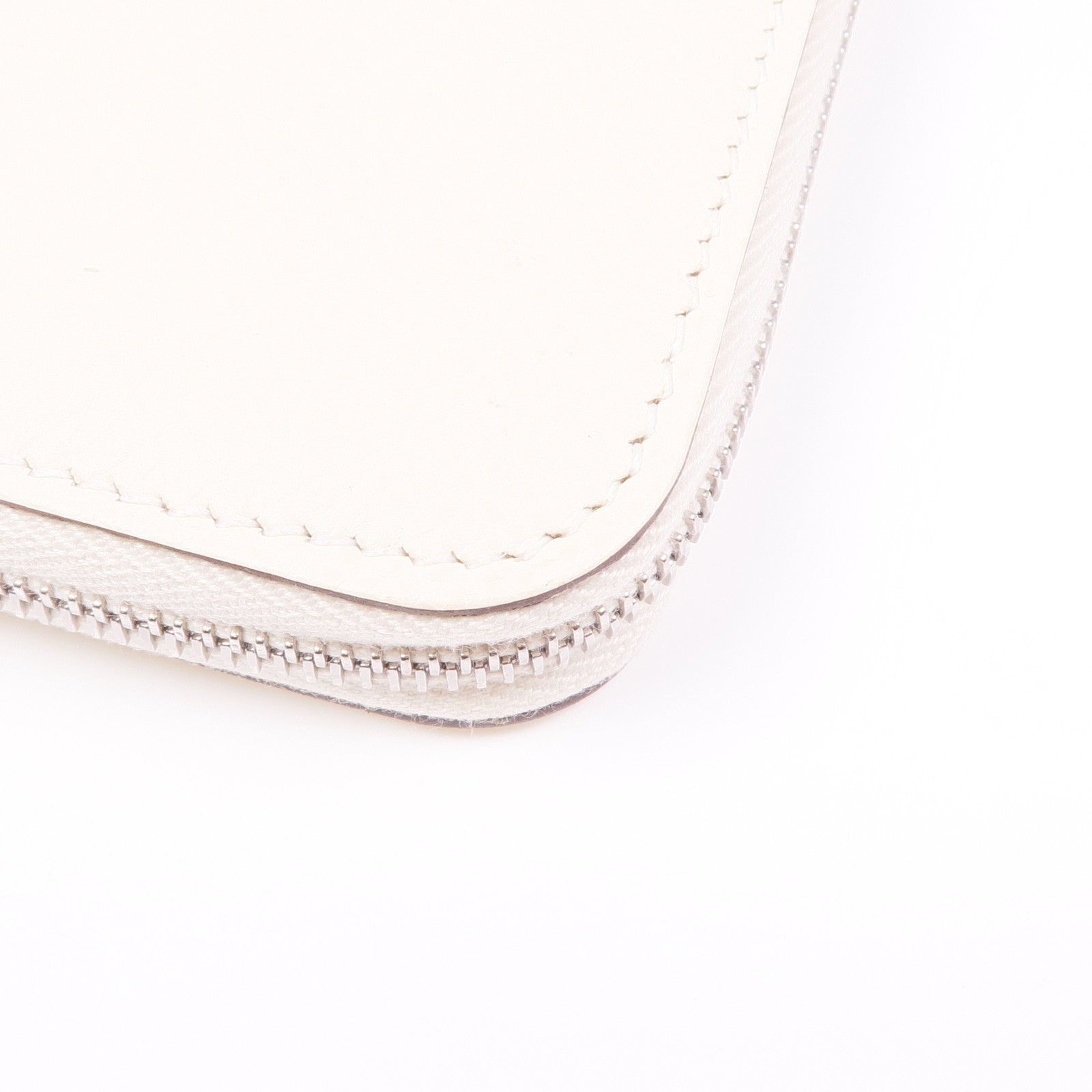 HERMES Epsom皮革Silk In Compact Short Wallet銀扣錢包Nata