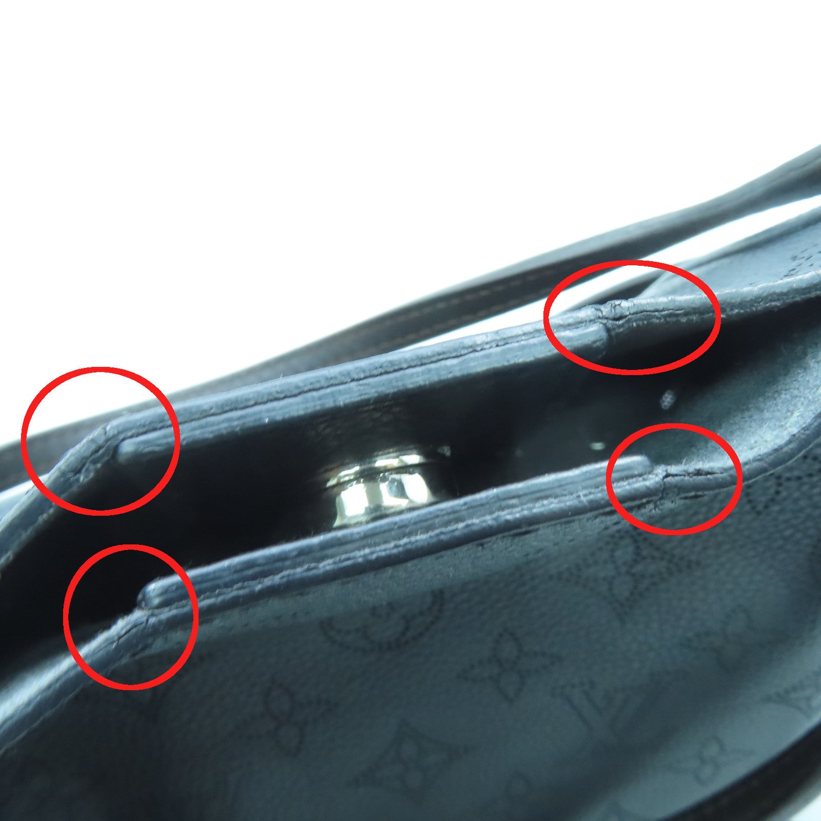 LOUIS VUITTON Mahina Hina PM银扣手挽肩背两用袋黑色