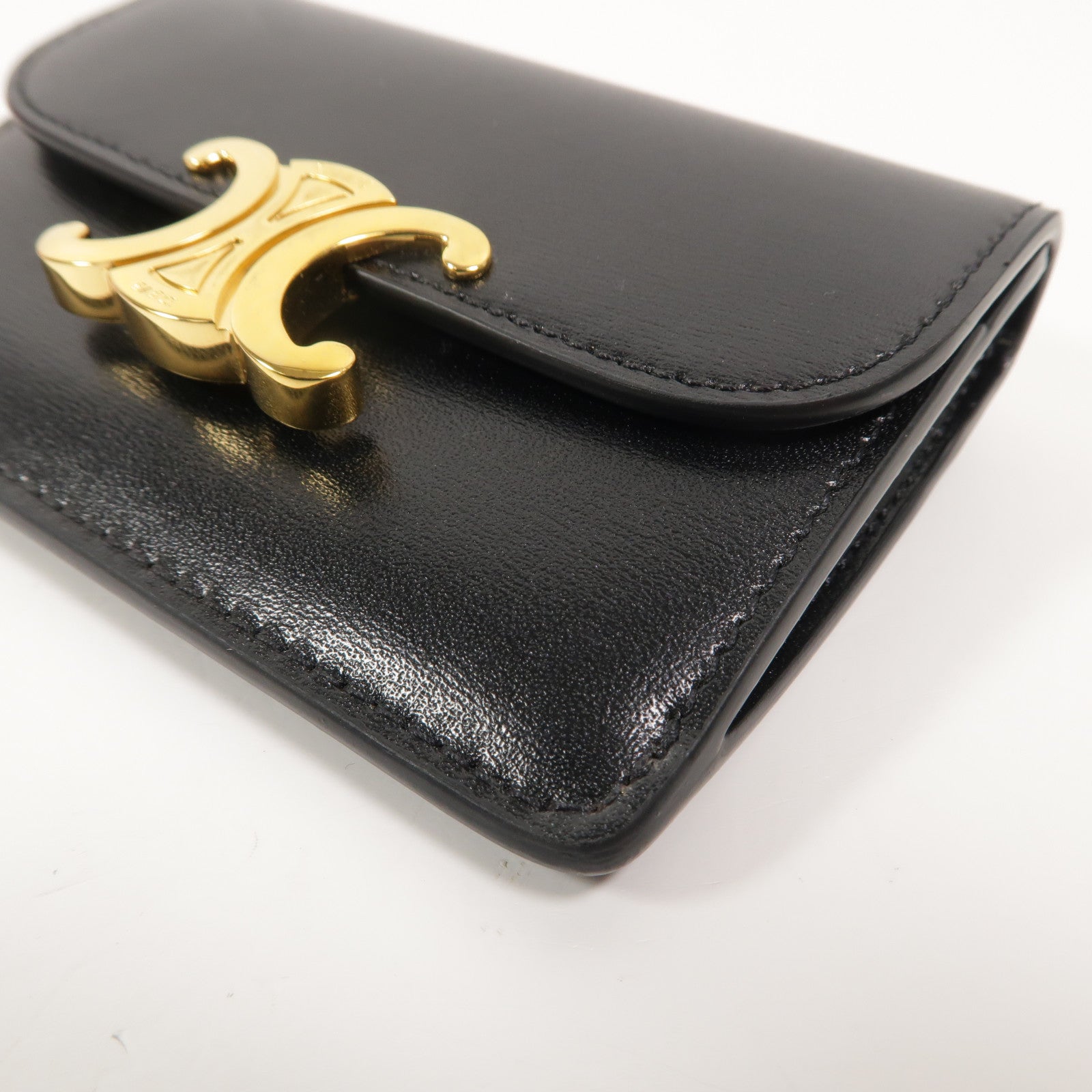 CELINE 牛皮皮革Triomphe Card Holder卡片套