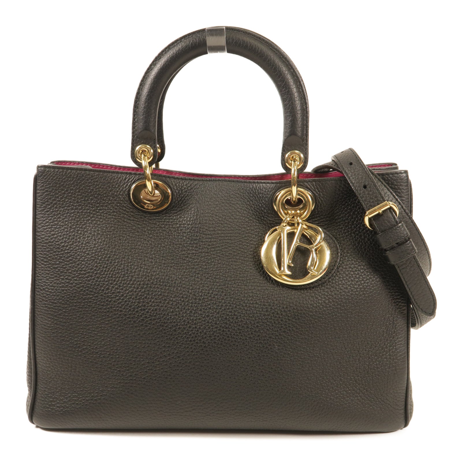 Dior 【激減優惠】牛皮皮革Diorissimo金扣手挽肩背兩用袋
