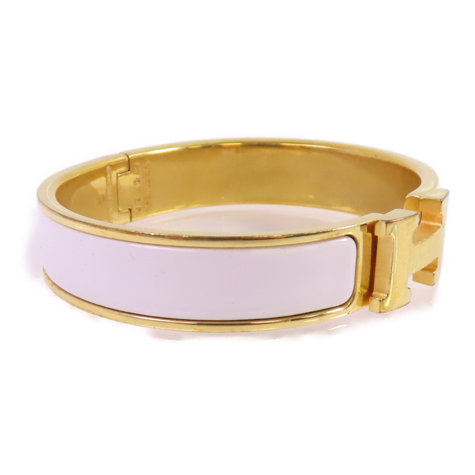 HERMES 金屬/琺瑯Clic-H Bracelet金扣手鏈