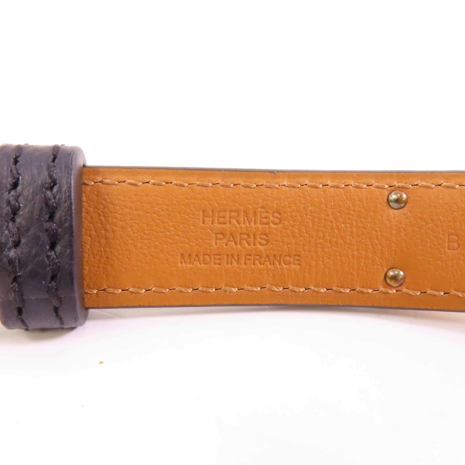 HERMES Epsom皮革Kelly Belt皮帶Noir/黑色
