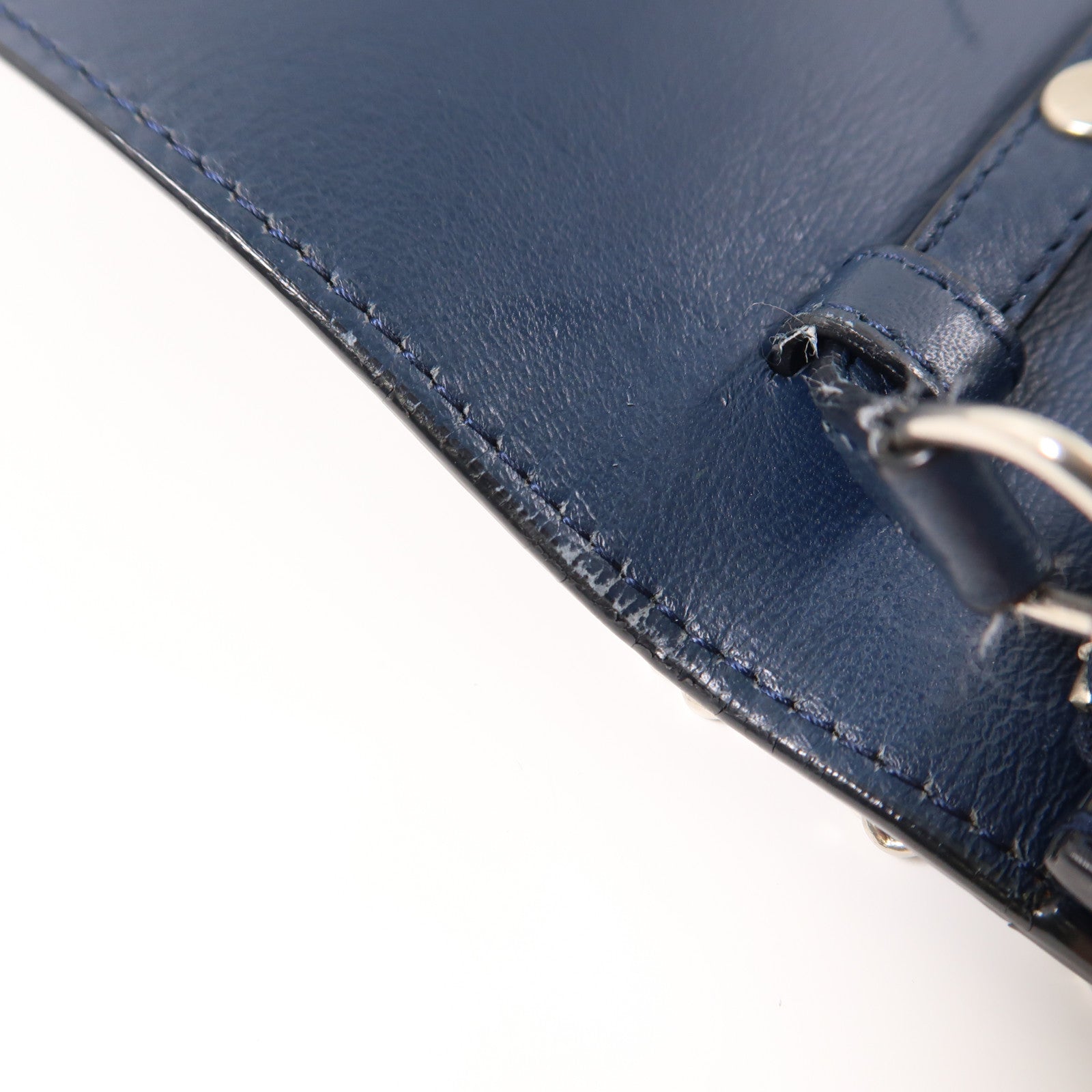 CELINE 羊皮皮革Frame Wallet On Strap銀扣鏈帶肩背袋