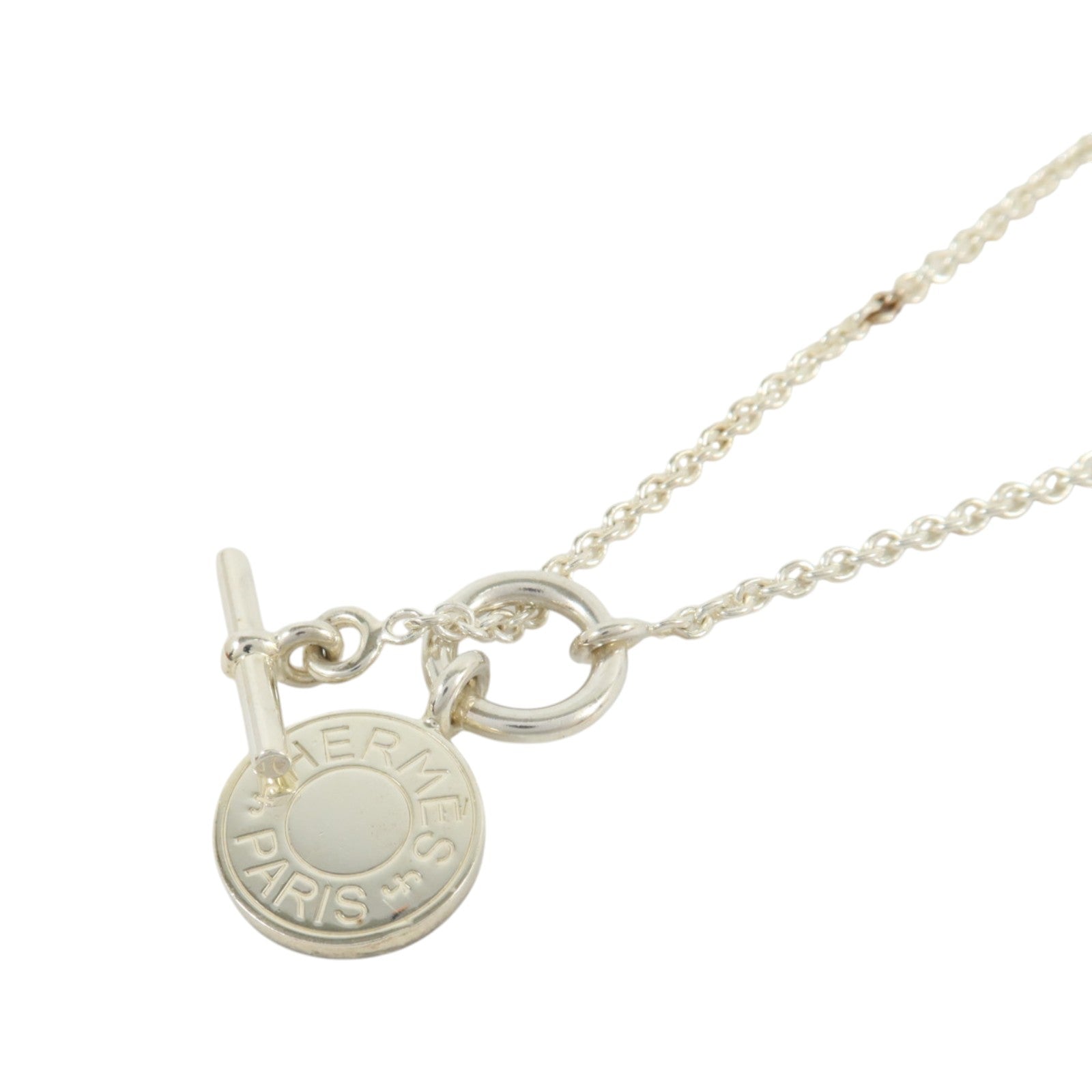 HERMES 952純銀Amulettes Ex-Libris Pendant Necklace項鏈
