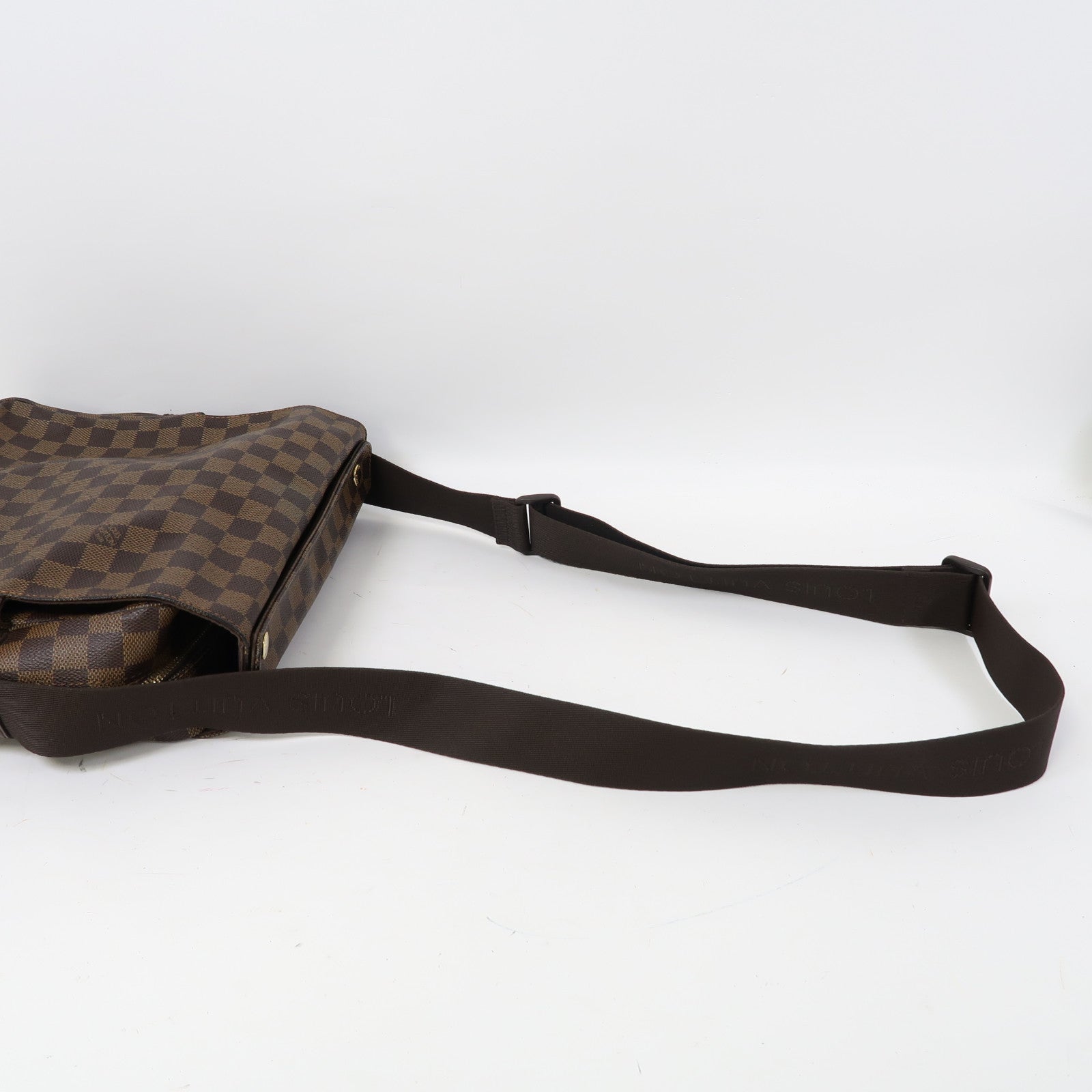 LOUIS VUITTON Damier Naviglio金扣肩背袋啡色
