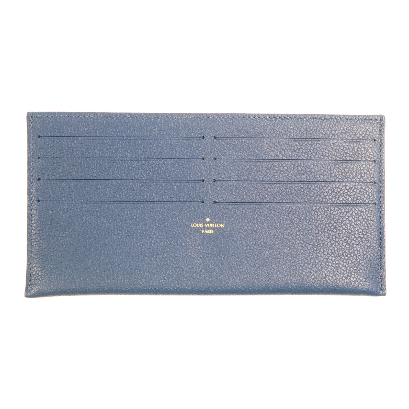 LOUIS VUITTON Monogram Empreinte Felicie Pochette金扣鏈帶肩背袋藍色