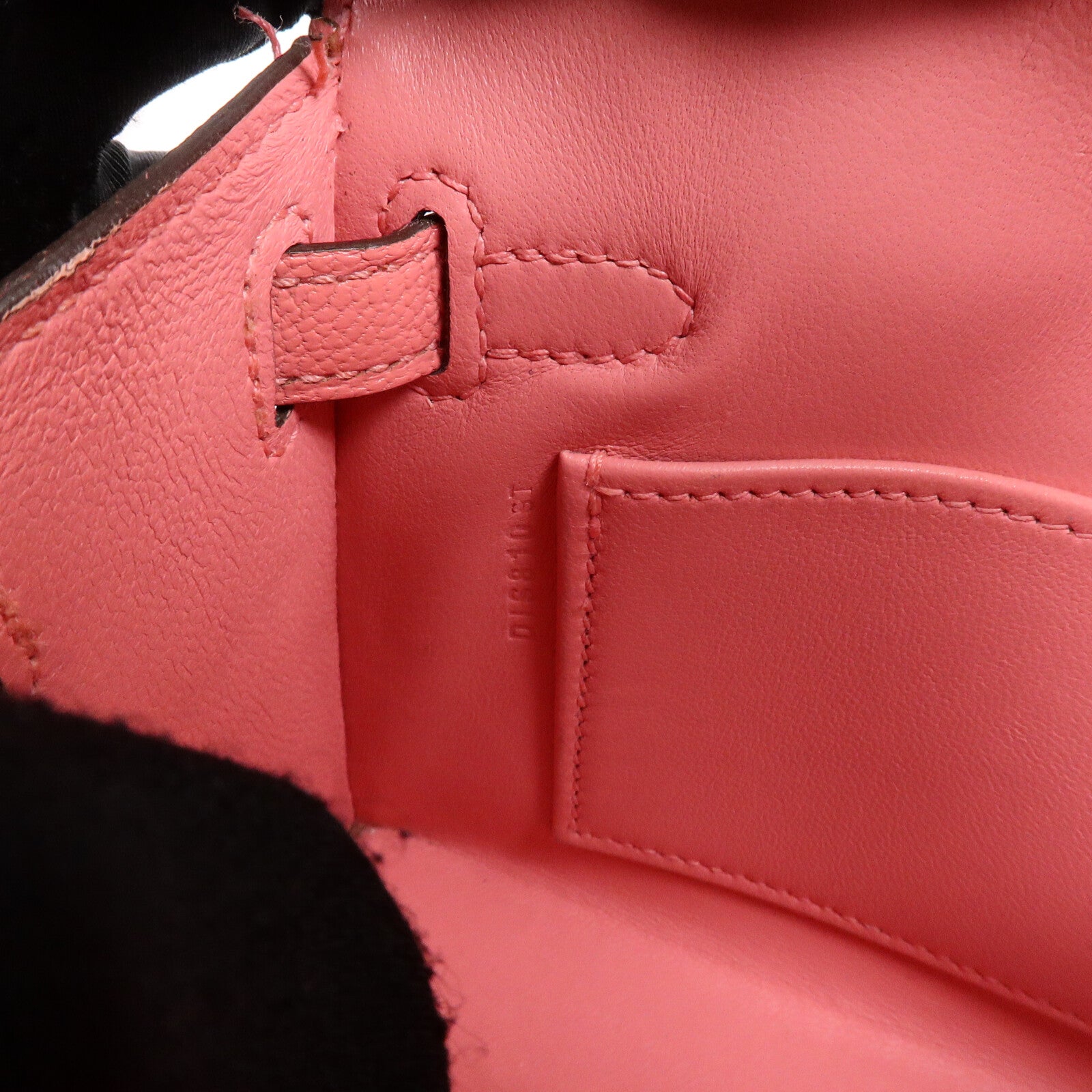 HERMES Chevre皮革Mini Kelly II手挽肩背兩用袋Rose Azalee