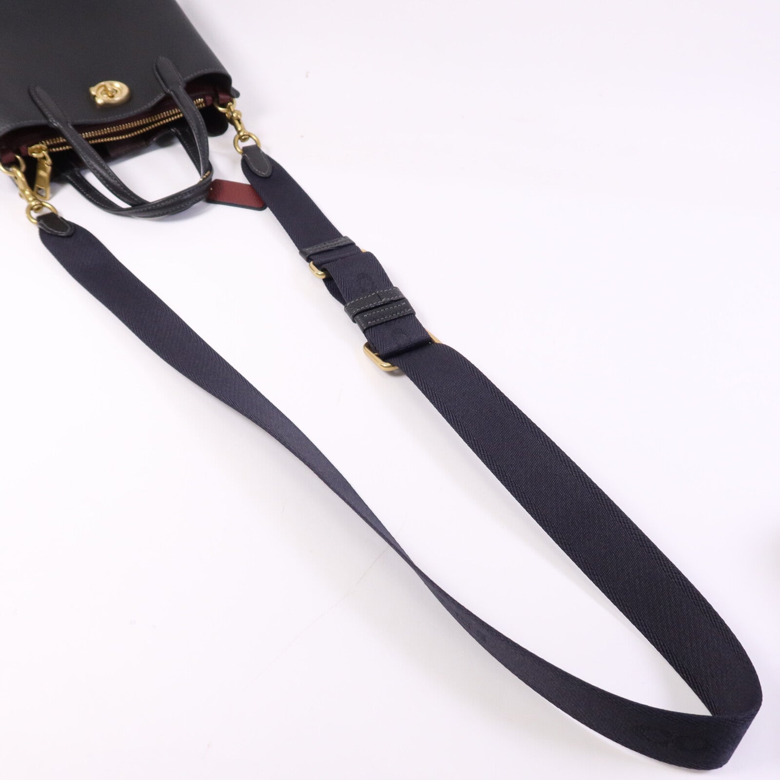 COACH 牛皮皮革Willow Tote 24金扣手挽肩背兩用袋