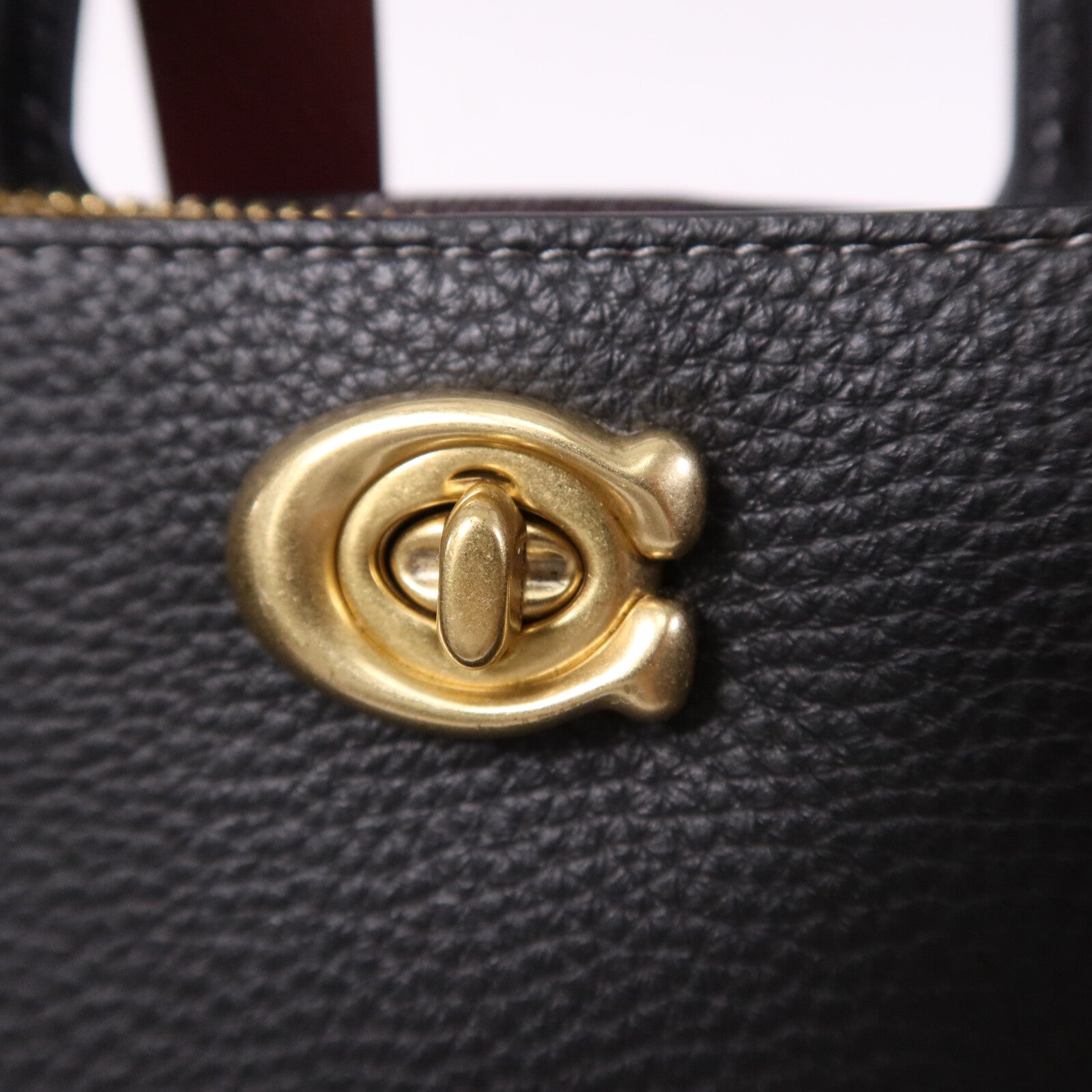 COACH 牛皮皮革Willow Tote 24金扣手挽肩背兩用袋
