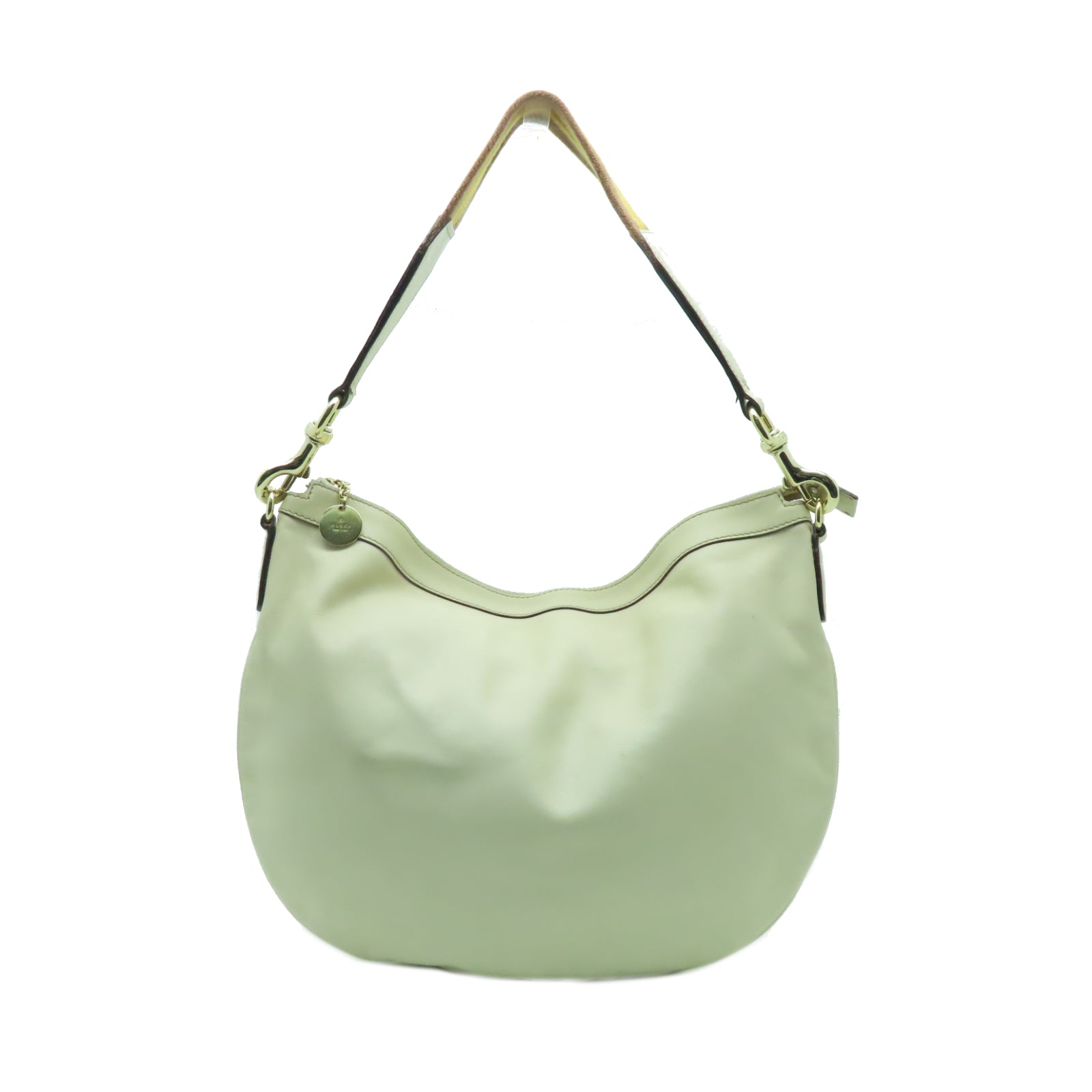 GUCCI 【激減優惠】牛皮皮革Shoulder Bag金扣肩背袋米色