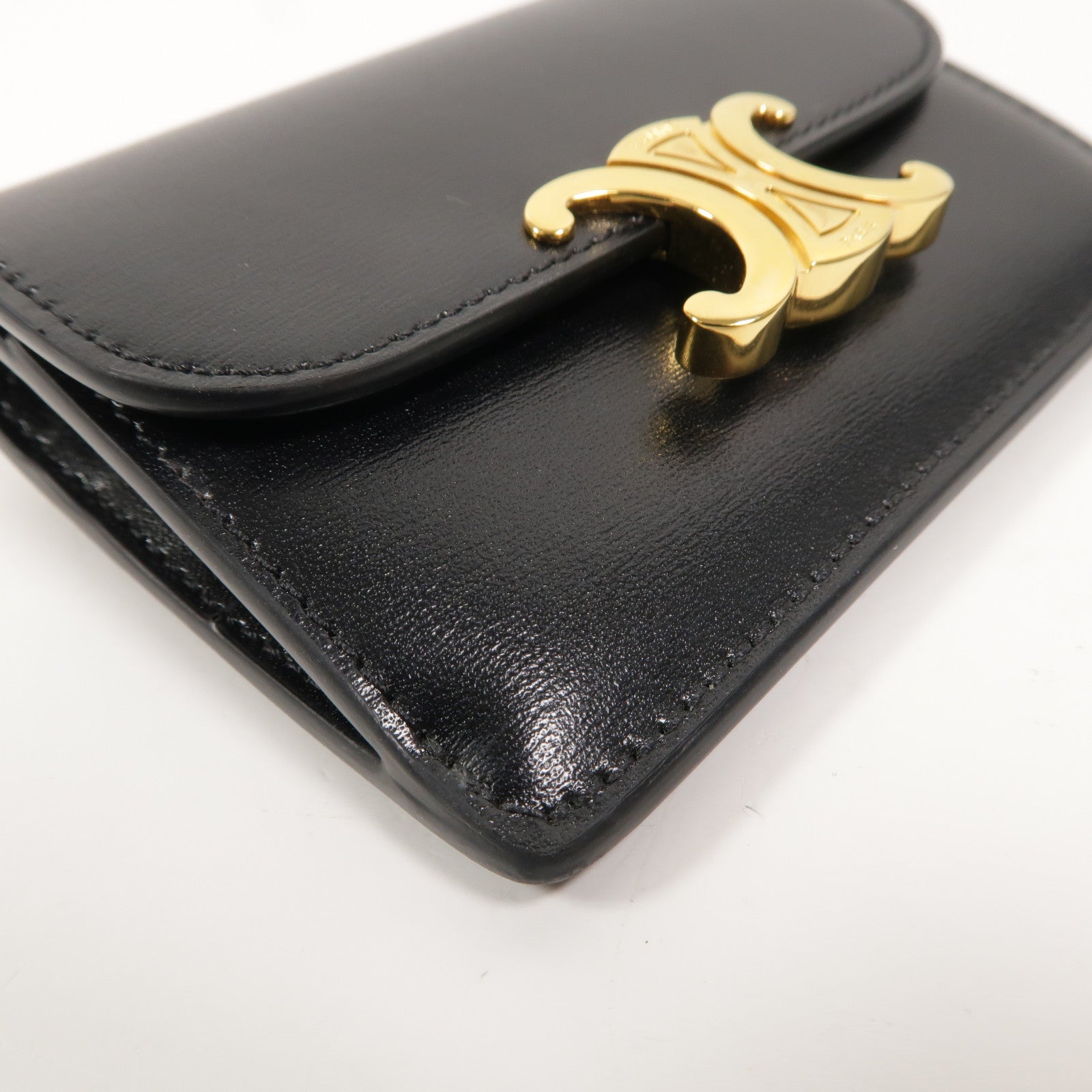 CELINE 牛皮皮革Triomphe Card Holder卡片套