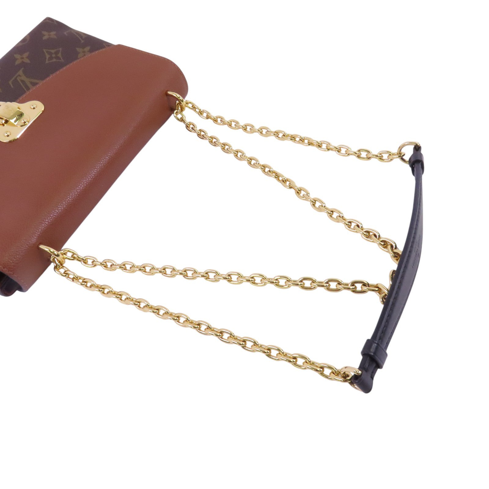 LOUIS VUITTON Monogram Saint Placide金扣鏈帶肩背袋