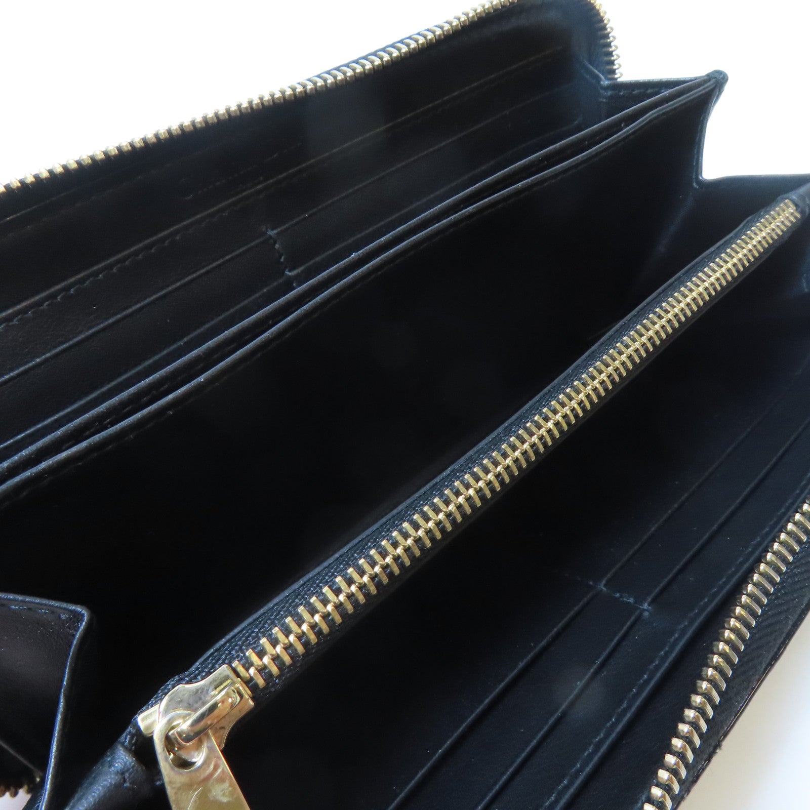 Dior 【激減優惠】漆皮皮革Zipper Long Wallet金扣拉鍊長錢包黑色