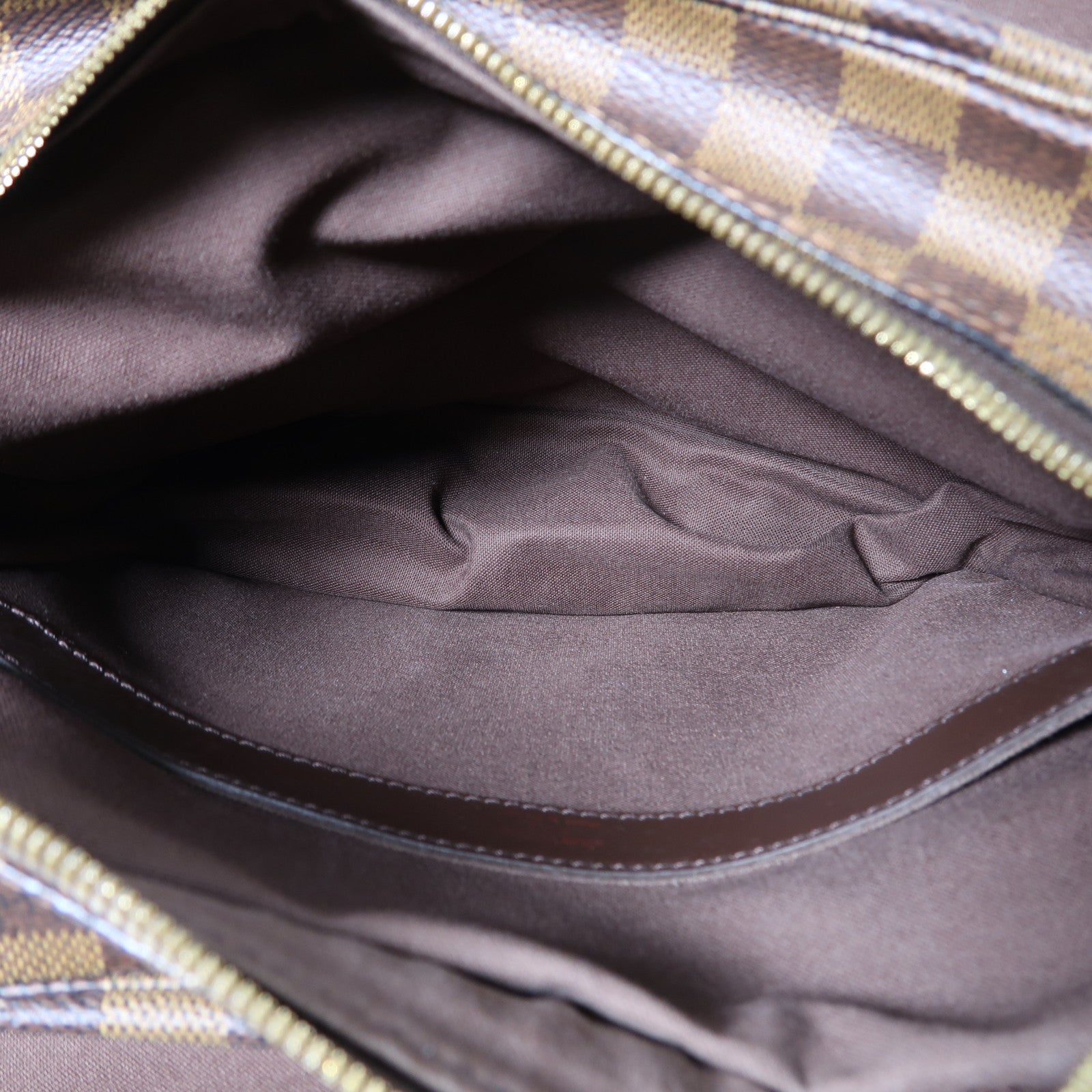 LOUIS VUITTON Damier Naviglio金扣肩背袋啡色