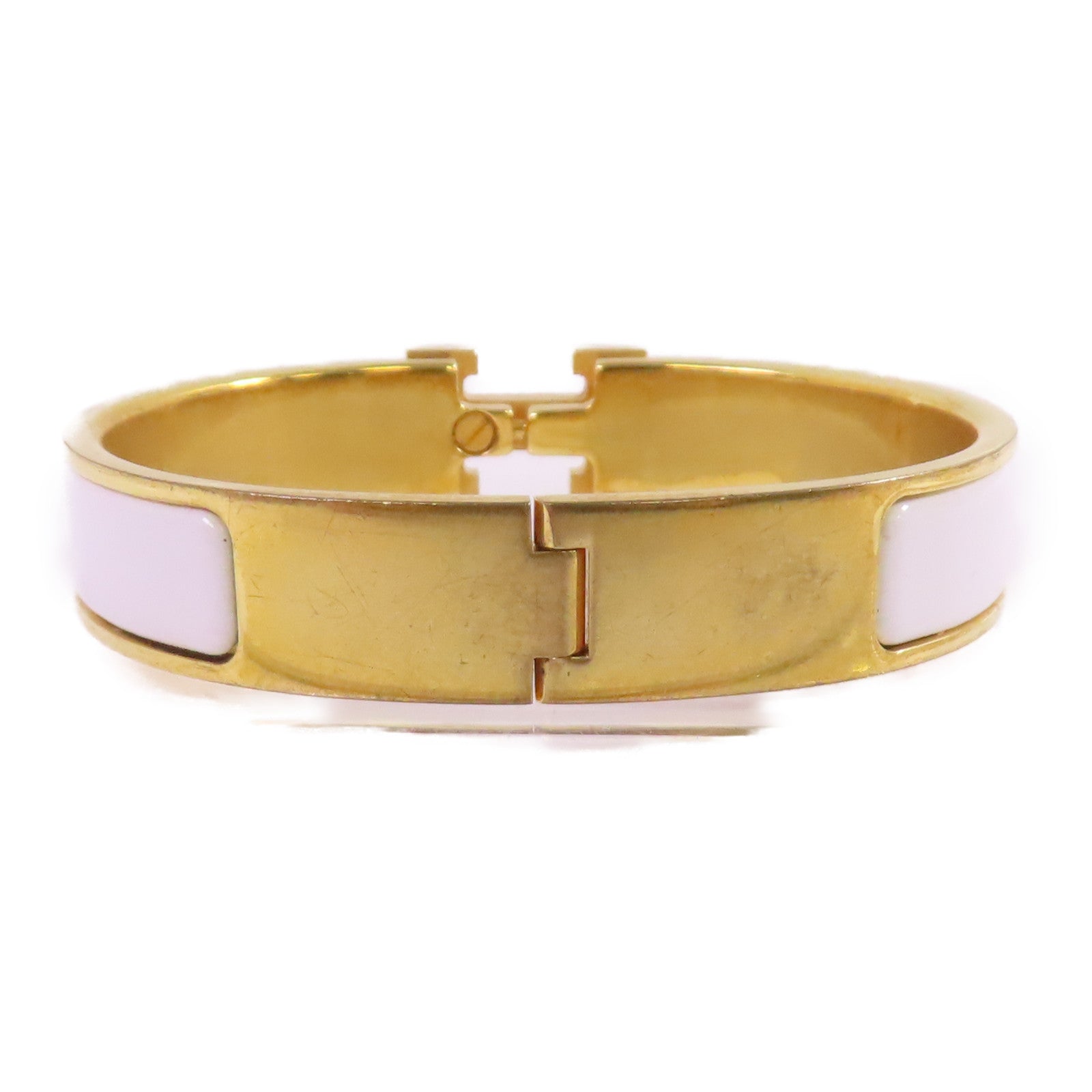 HERMES 金屬/琺瑯Clic-H Bracelet金扣手鏈