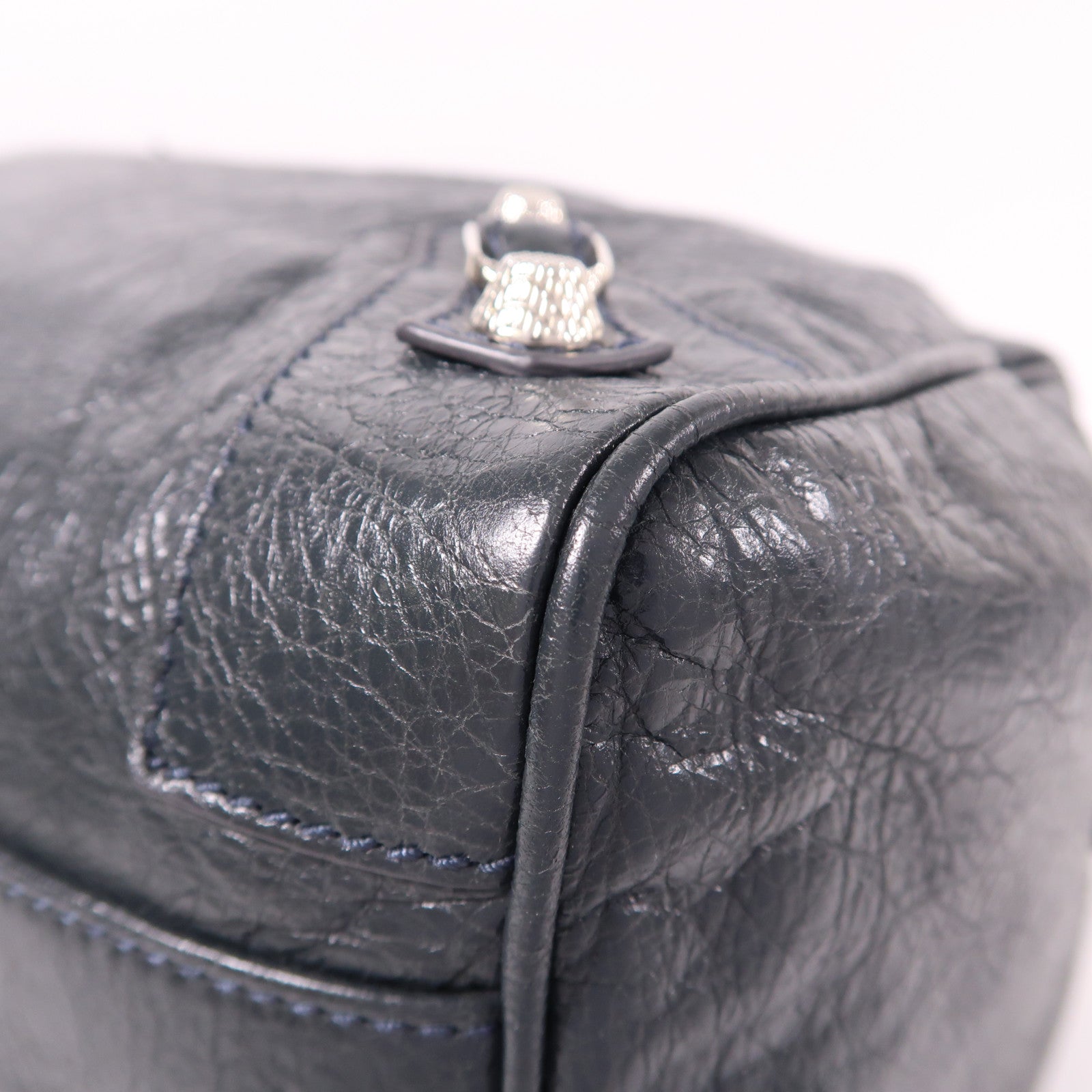 BALENCIAGA 牛皮皮革2 Way Shoulder銀扣手挽肩背兩用袋