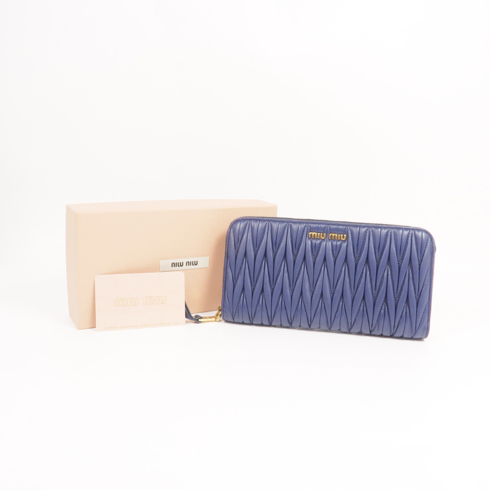 Miu Miu 羊皮皮革Long Wallet金扣長錢包