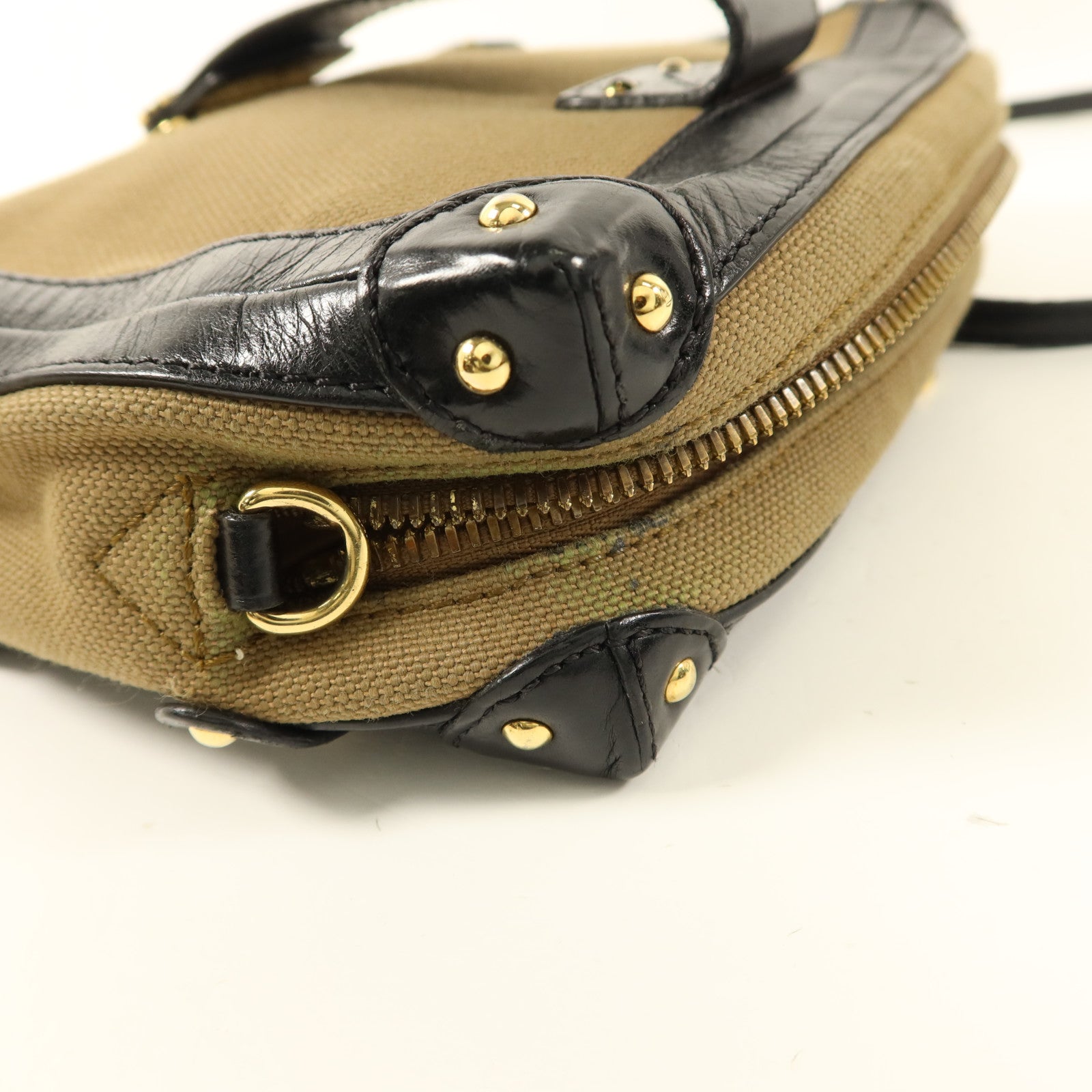 LOUIS VUITTON 帆布Petite Malle Soft MM金扣肩背袋