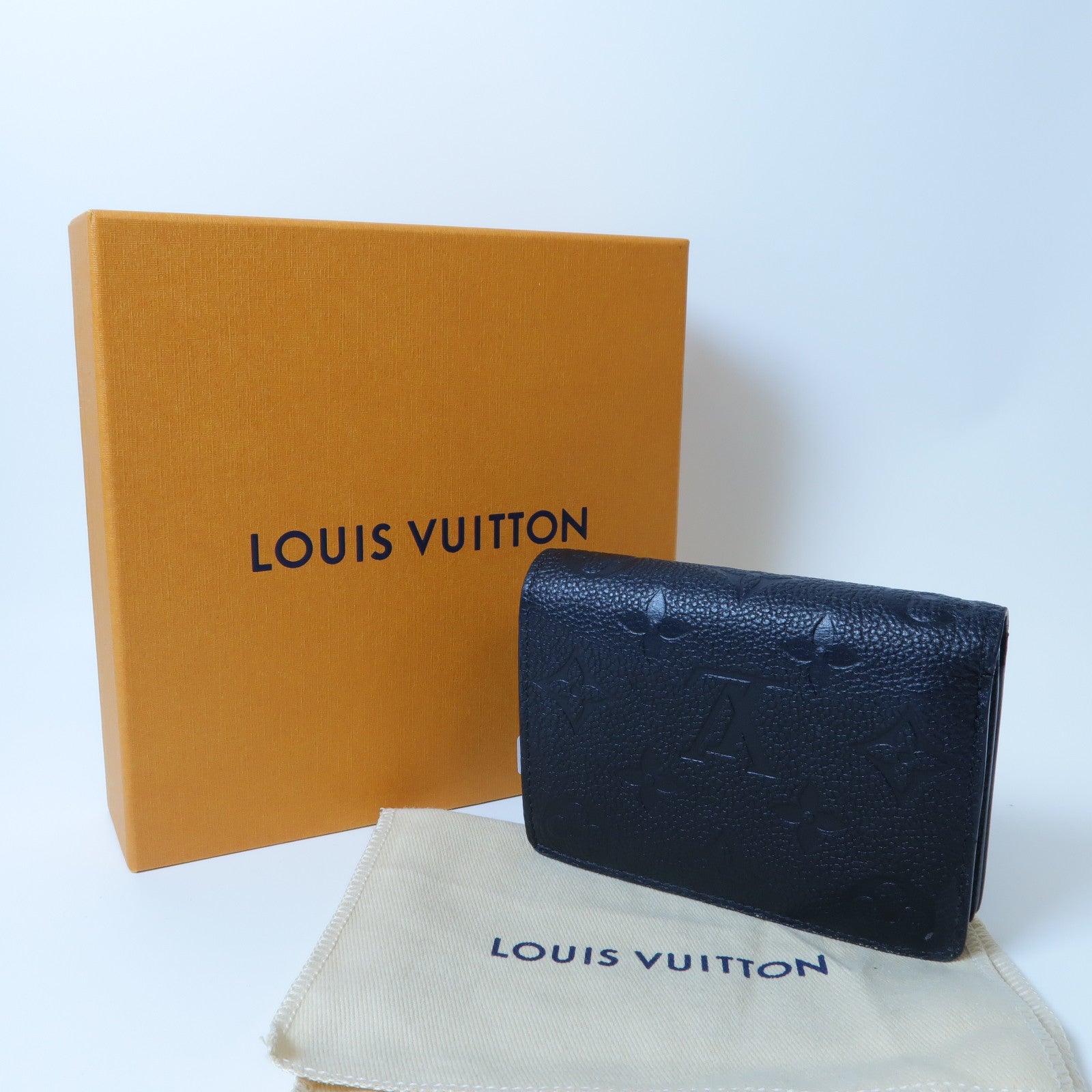 LOUIS VUITTON Monogram Empreinte Cléa Wallet金扣錢包黑色