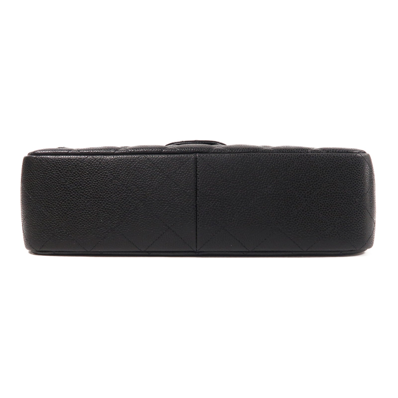 CHANEL 牛皮皮革Large Classic銀扣鏈帶肩背袋