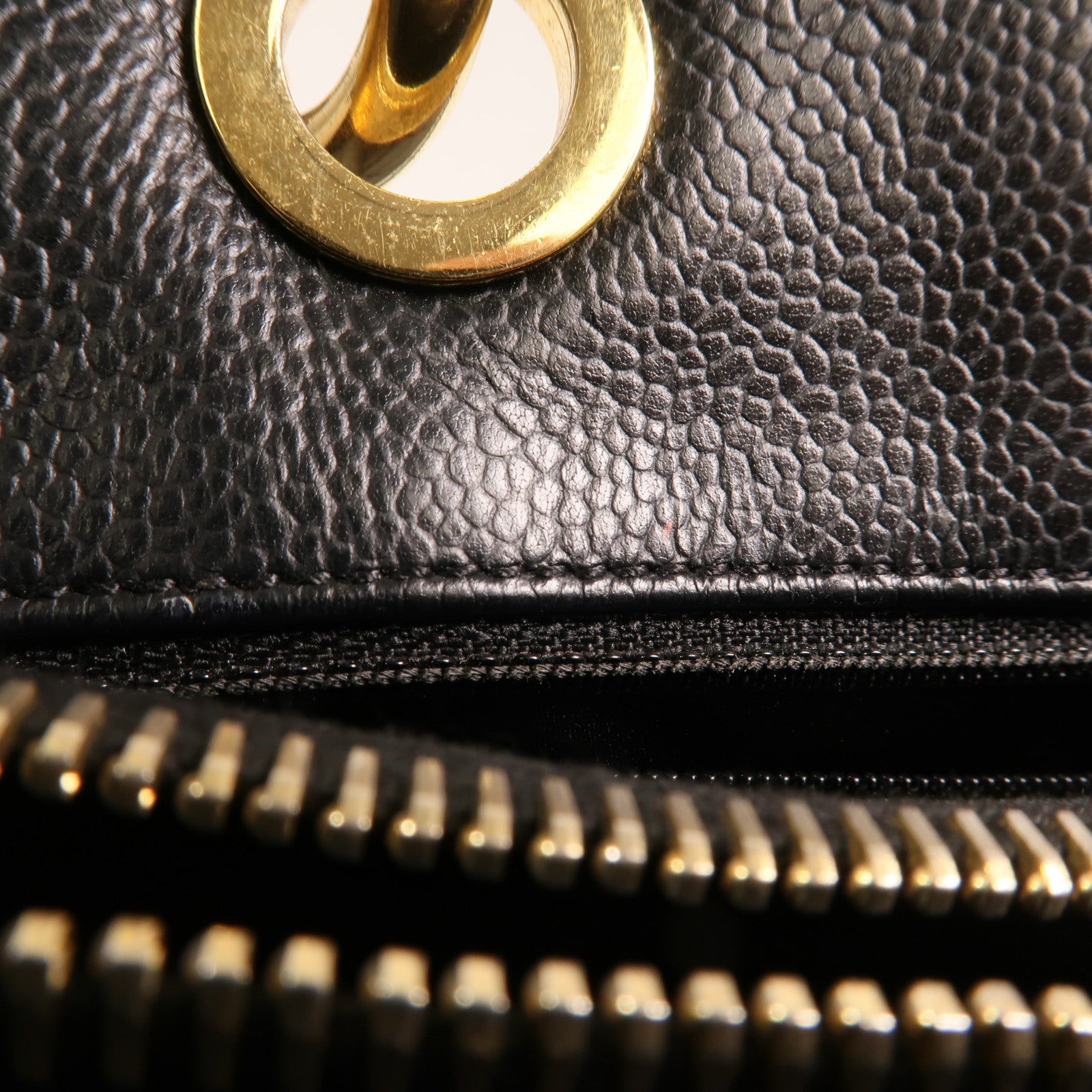 CHANEL 牛皮皮革GST Grand Shopping Tote Bag金扣鏈帶肩背袋