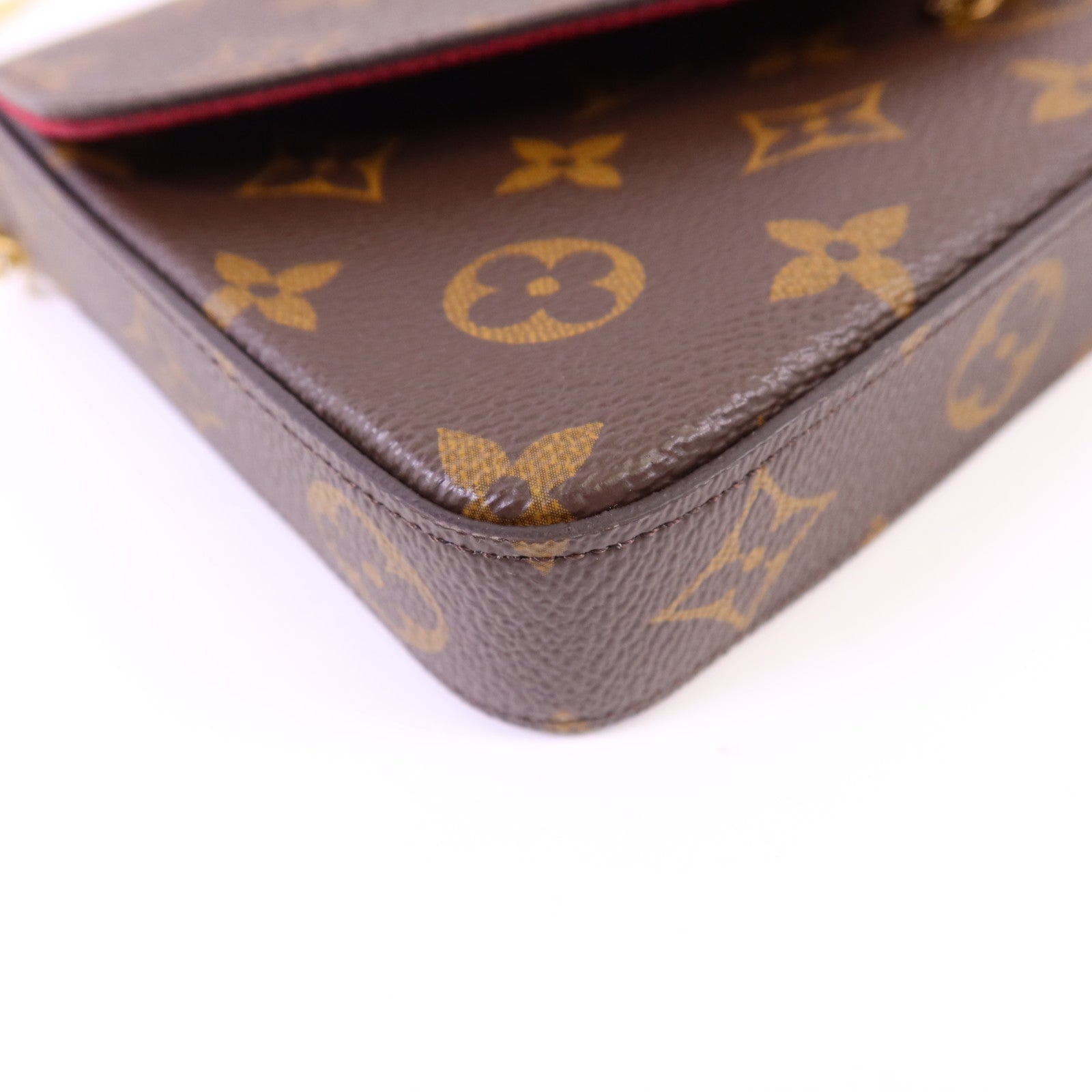 LOUIS VUITTON Monogram Felicie Pochette金扣鏈帶肩背袋
