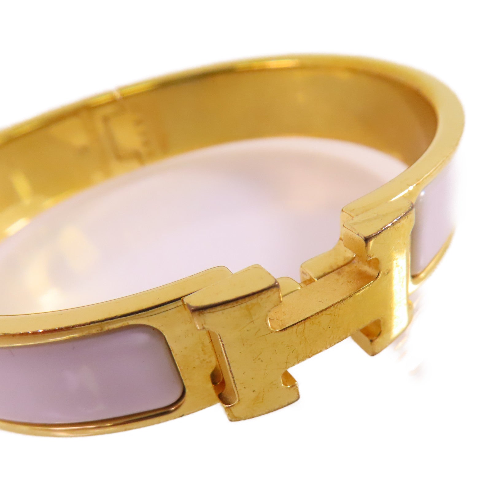 HERMES 金屬/琺瑯Clic-H Bracelet金扣手鏈