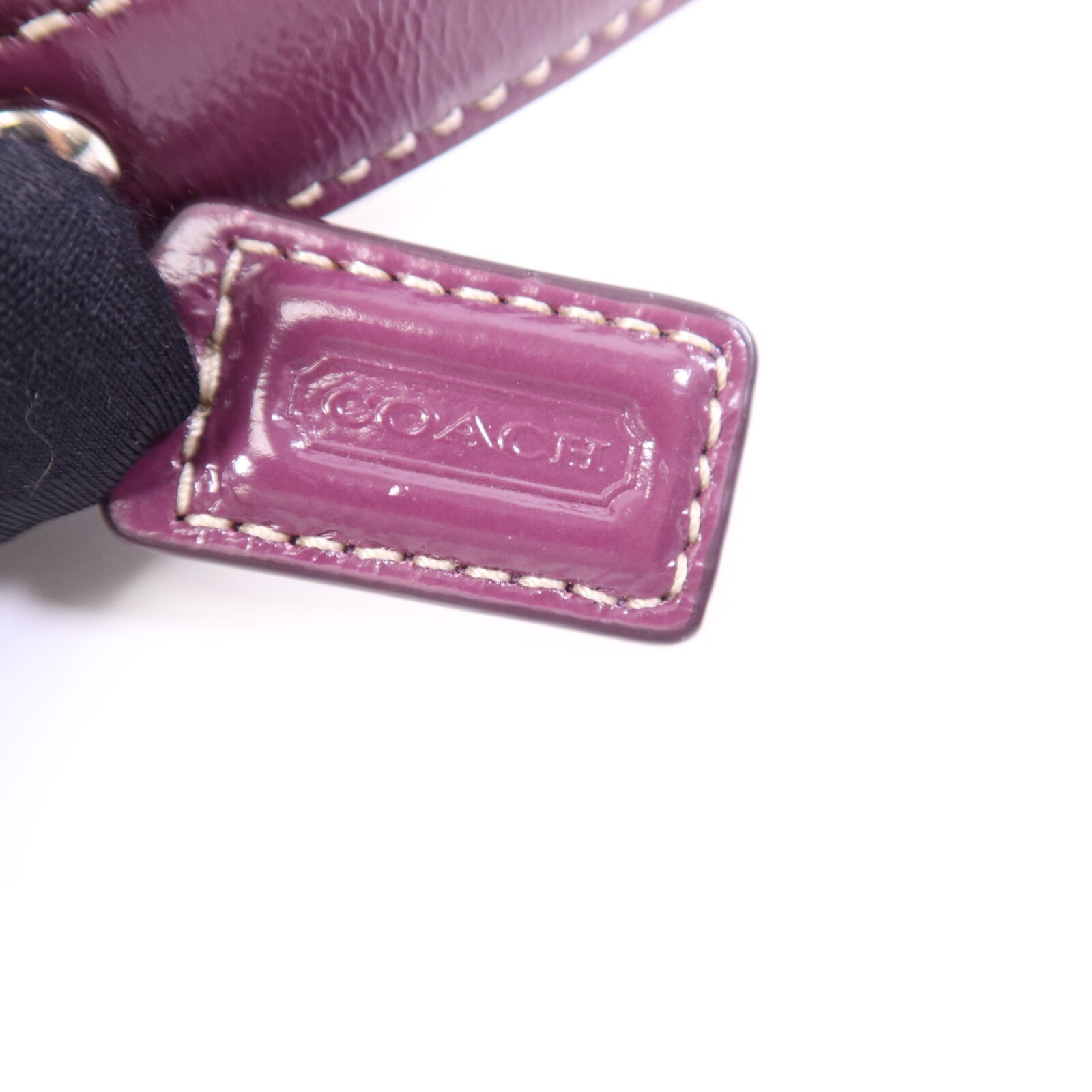 COACH 帆布Hand Bag銀扣手挽袋