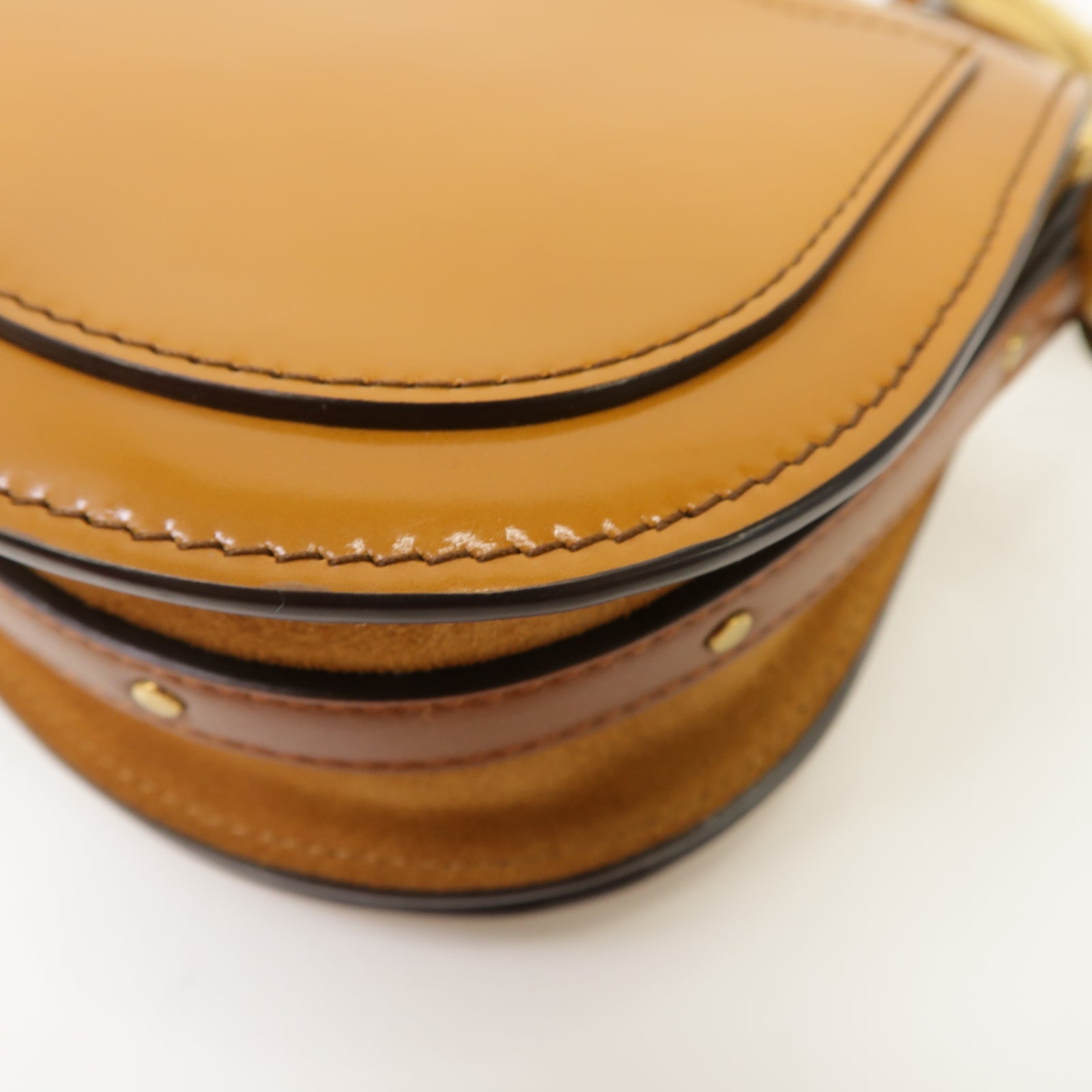 Chloe 【清倉大減價】牛皮皮革Bracelet Nile 2Way Shoulder Bag金扣手挽肩背兩用袋啡色
