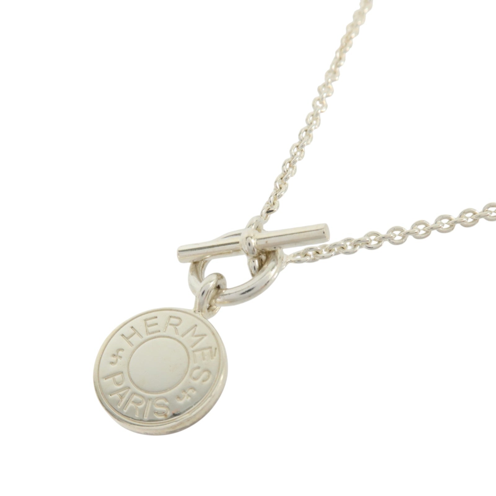 HERMES 952純銀Amulettes Ex-Libris Pendant Necklace項鏈