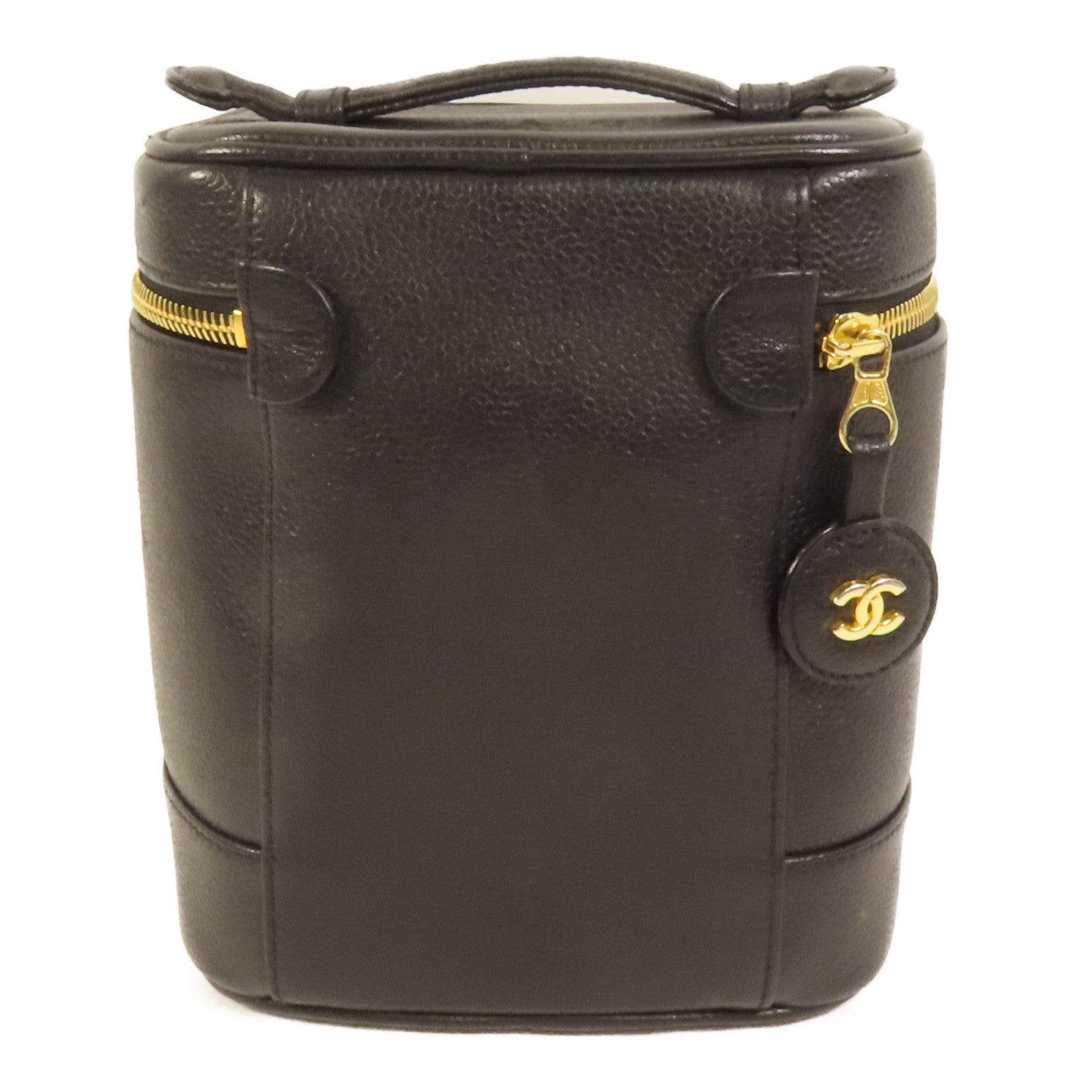 CHANEL 牛皮皮革Vintage Vanity Case金扣手挽袋