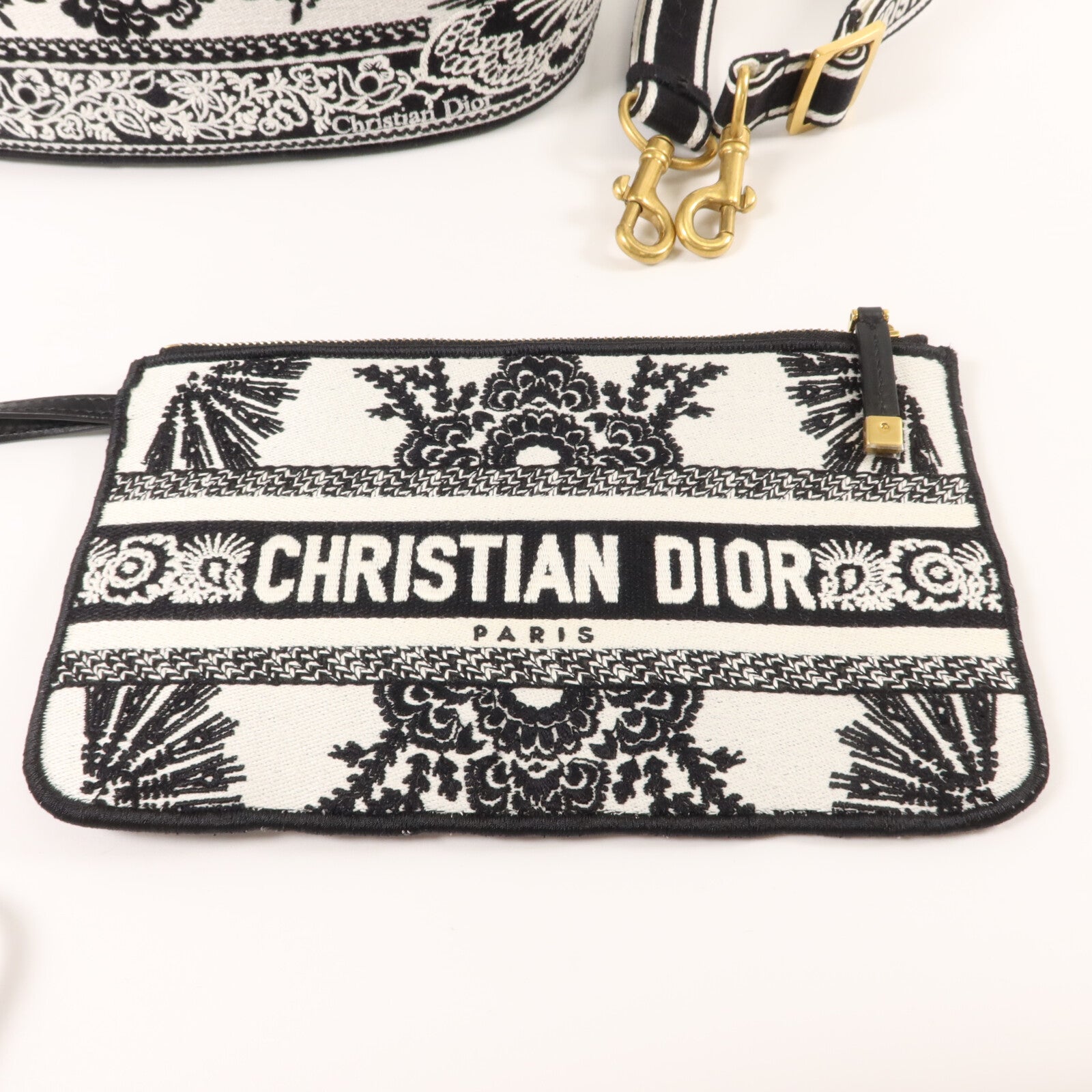 Dior 帆布Butterfly Bandana Hat Bucket Bag手挽肩背兩用袋