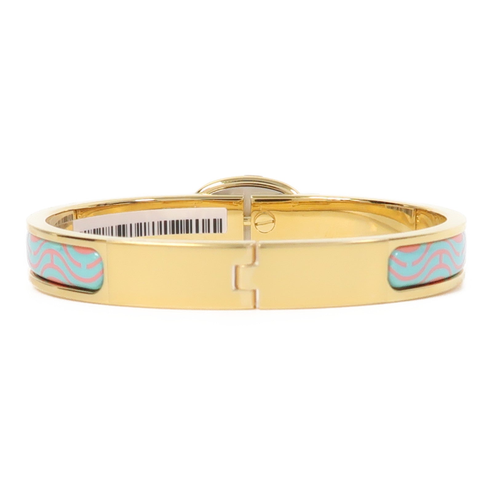 HERMES 金屬Mini Clic Chaine D'Ancre Bracelet金扣手鐲藍色/粉紅色/金色