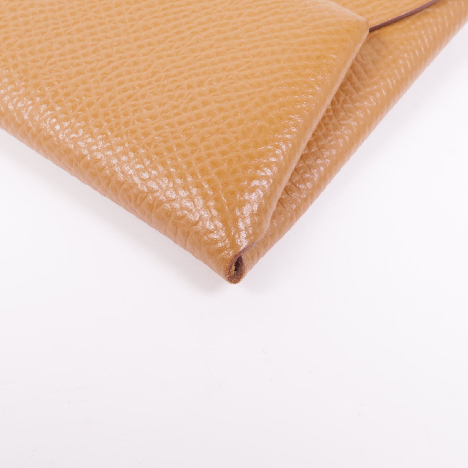 HERMES PHW Bastia Coin Purse Veau Epsom Leather Gold Brown