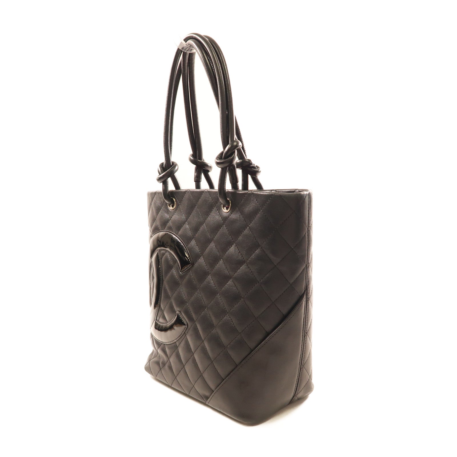 CHANEL 牛皮皮革Cambon Line Tote Bag銀扣手挽袋