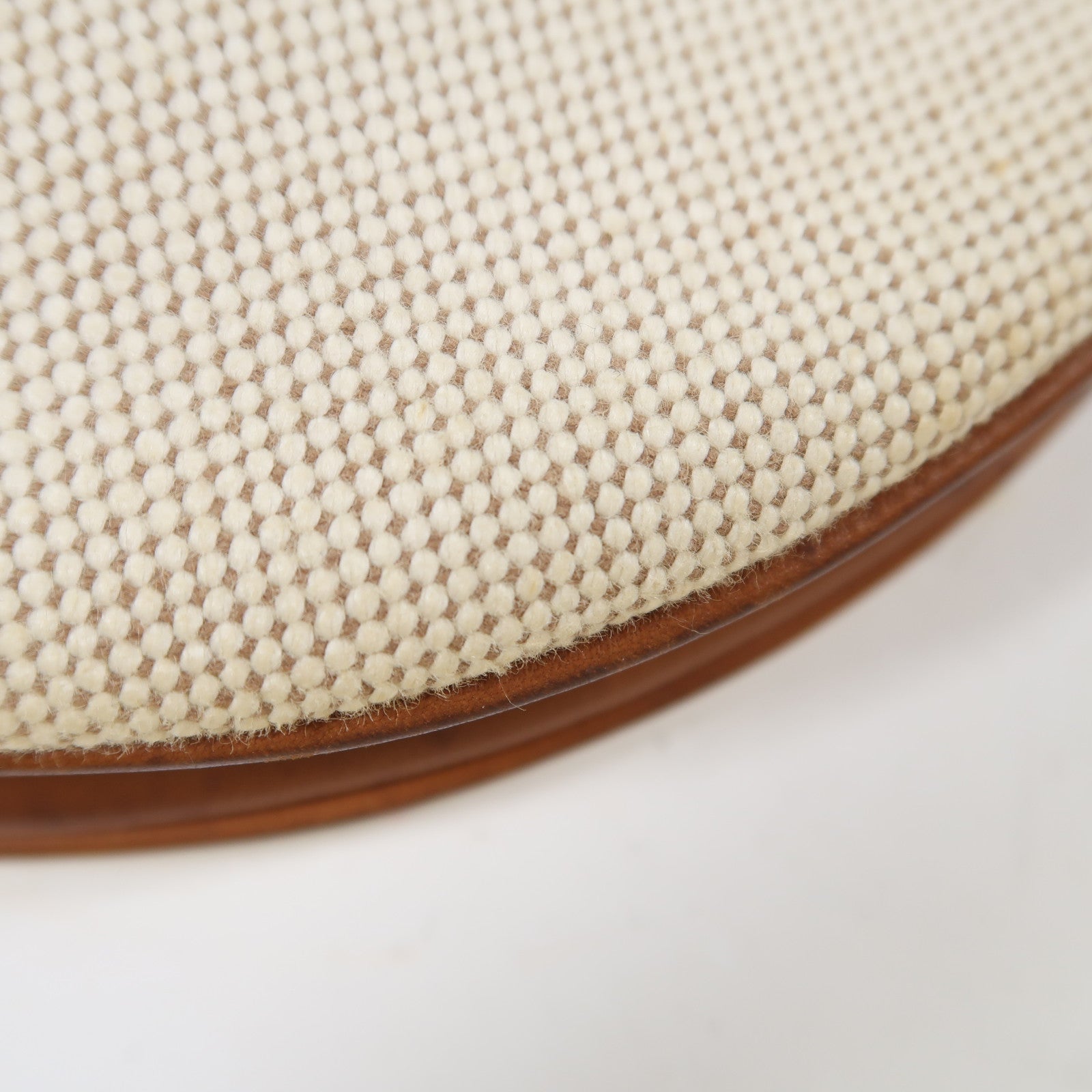 HERMES 【激減優惠】帆布/皮革Toile Natural Barenia Gao金扣肩背袋米色/啡色