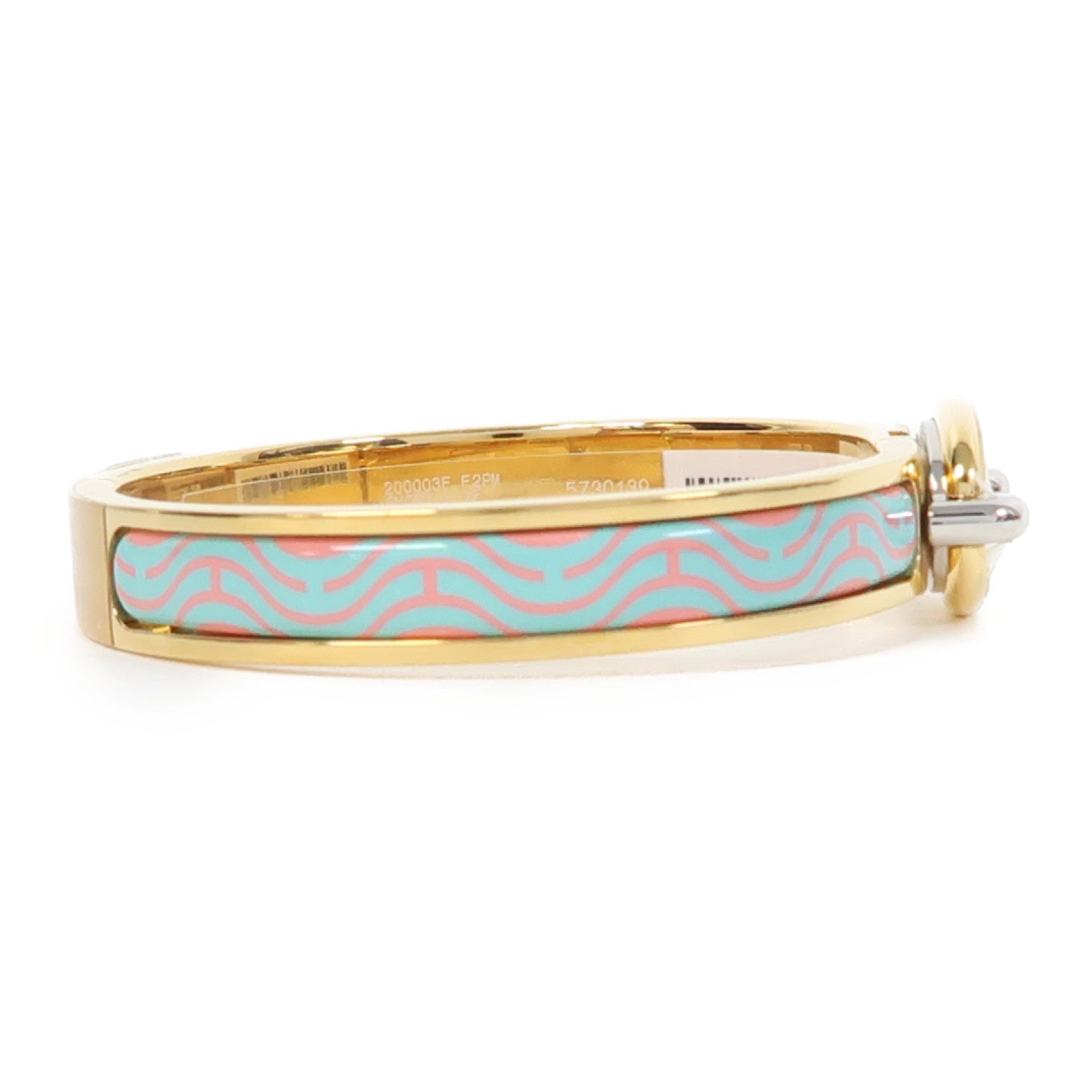 HERMES 金屬Mini Clic Chaine D'Ancre Bracelet金扣手鐲藍色/粉紅色/金色